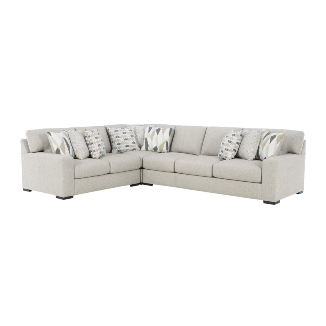 Aria Modular L Shape Sectional In Pebble (Customizable)