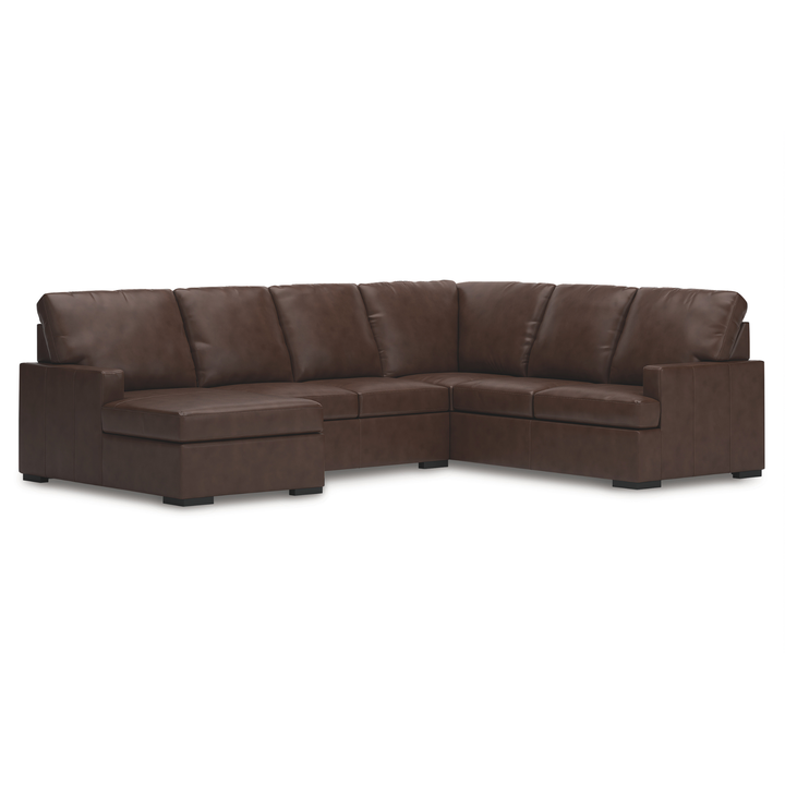 Beckett Leather U Shape Sectional Sofa (Customizable)