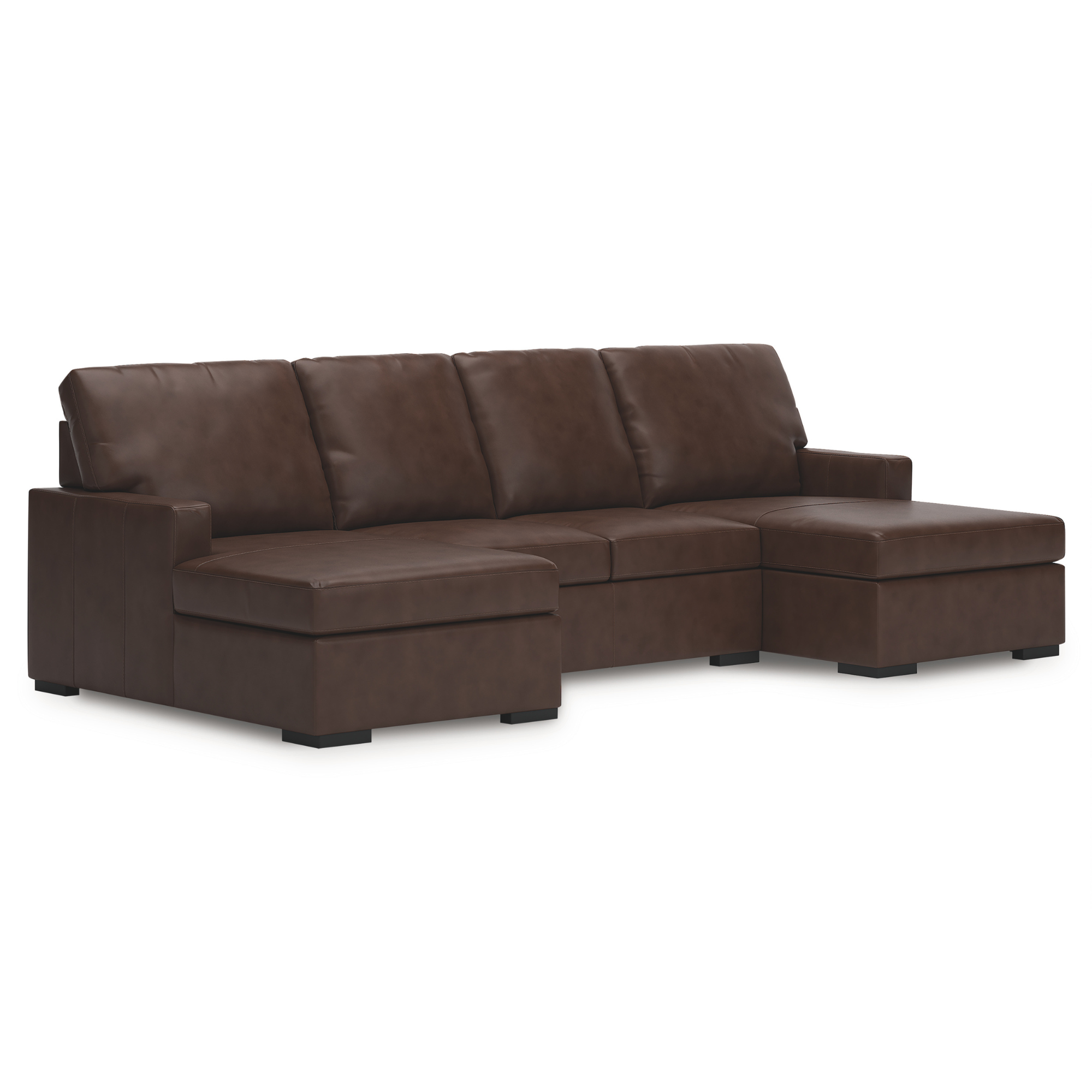 Beckett Leather U Shape Sectional Sofa (Customizable)