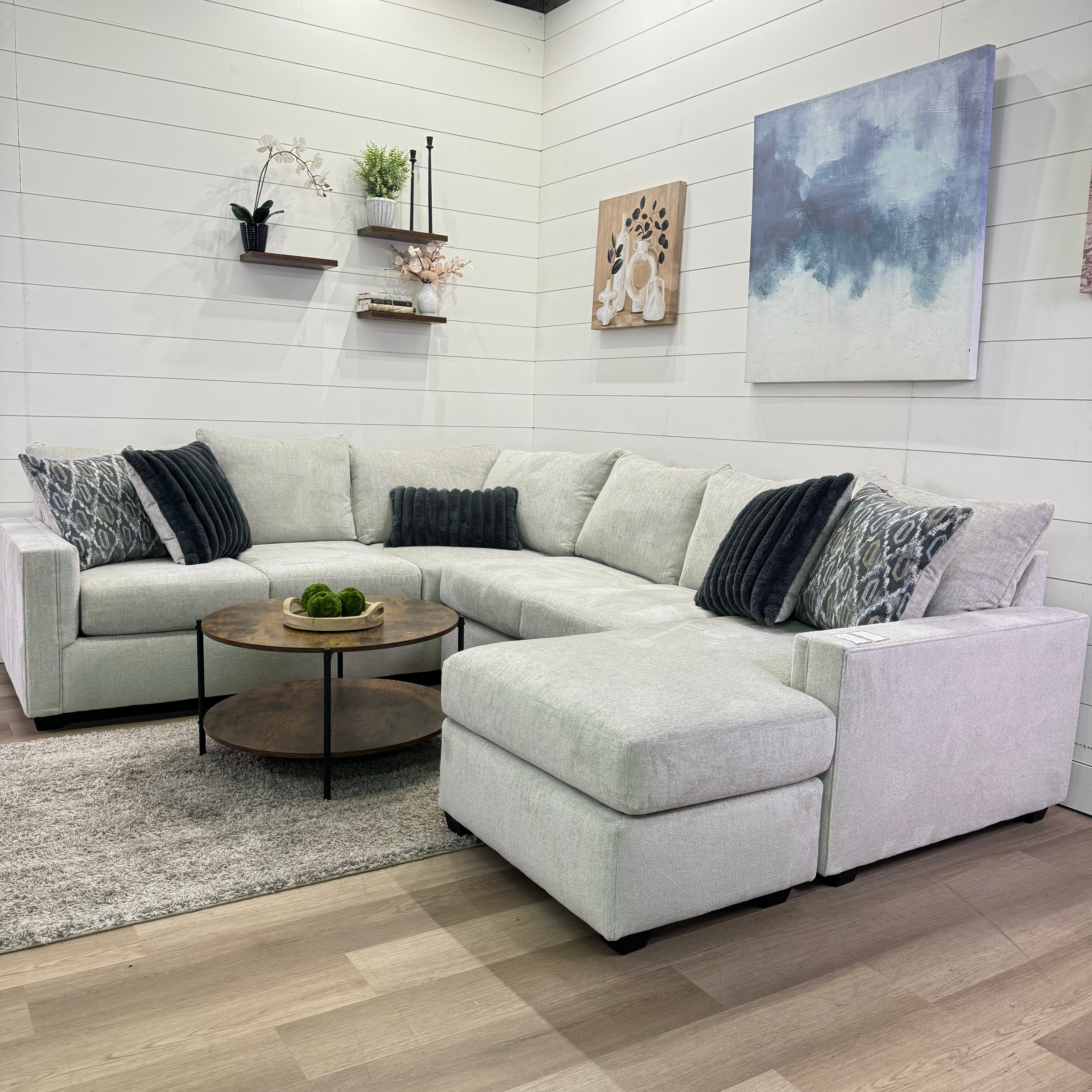 Harper Cream U Shape Reversible Chaise Sectional