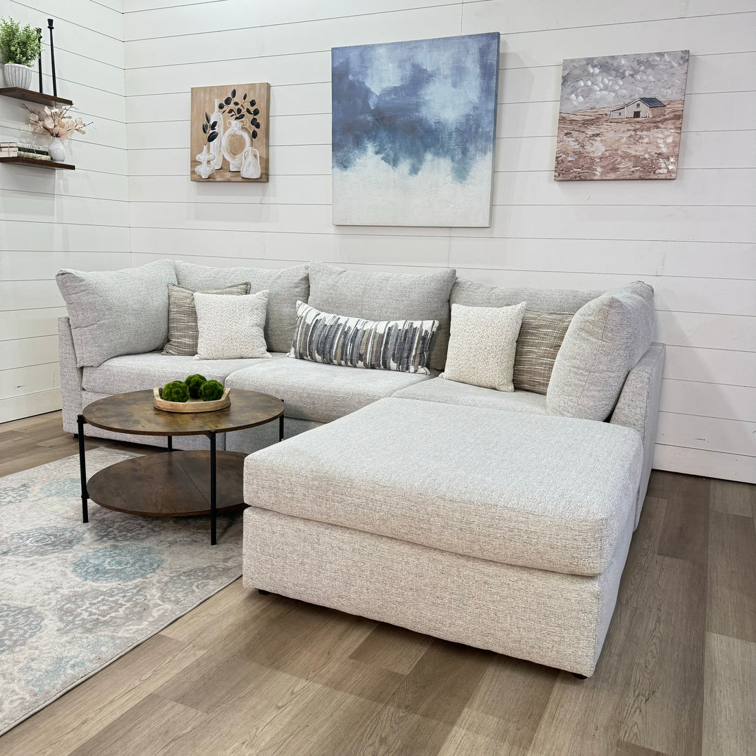 Bennet Modular 4 Piece Cream Sectional Sofa