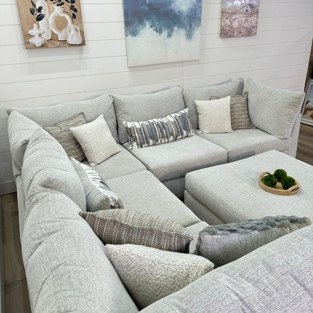 Bennet Modular 6 Piece Cream Sectional Sofa