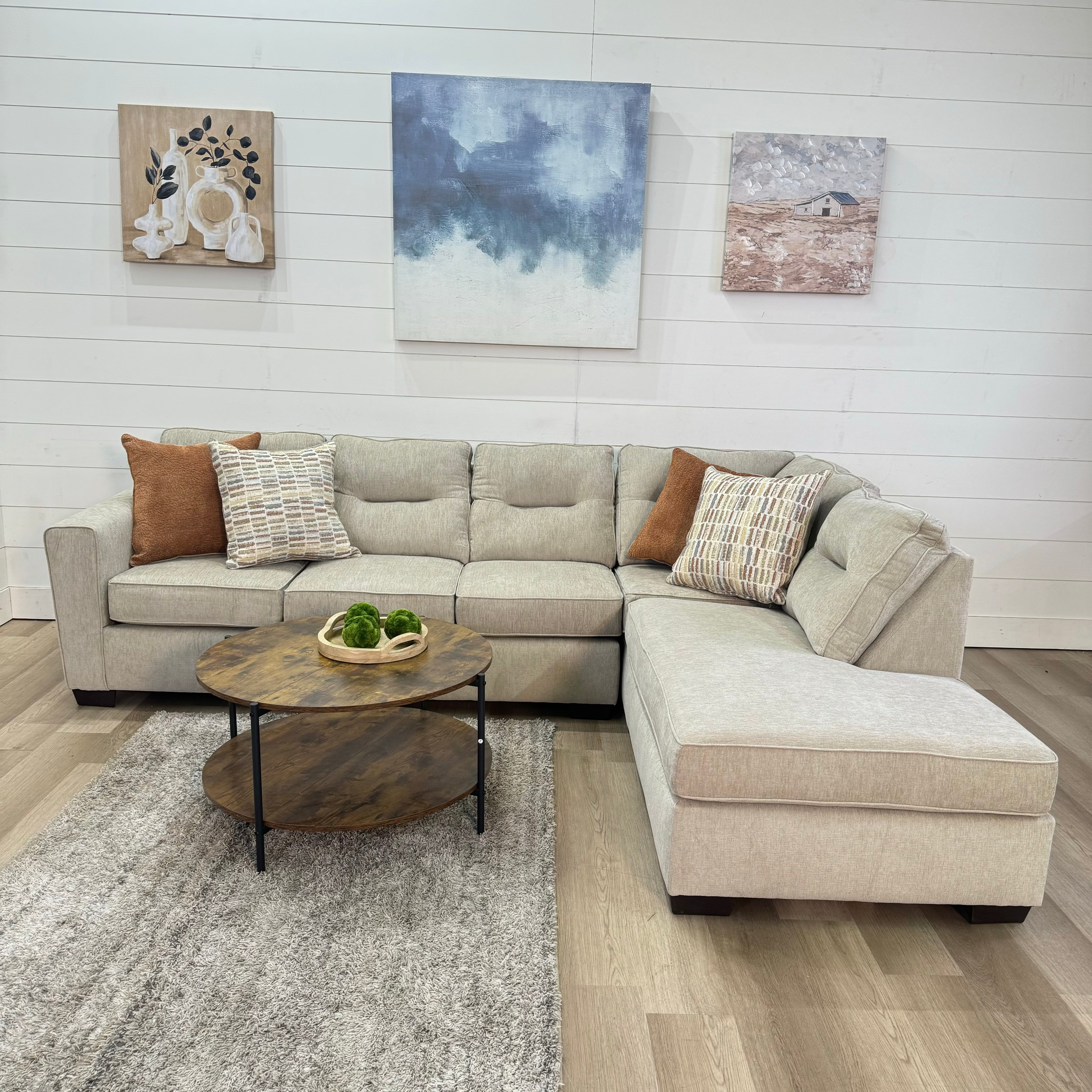 🔥 BF SPECIAL! Weston Oatmeal Beige Chaise Sectional Sofa