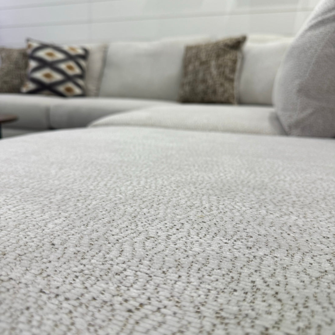 Sierra Creme L Shaped Chaise Sectional with Storage