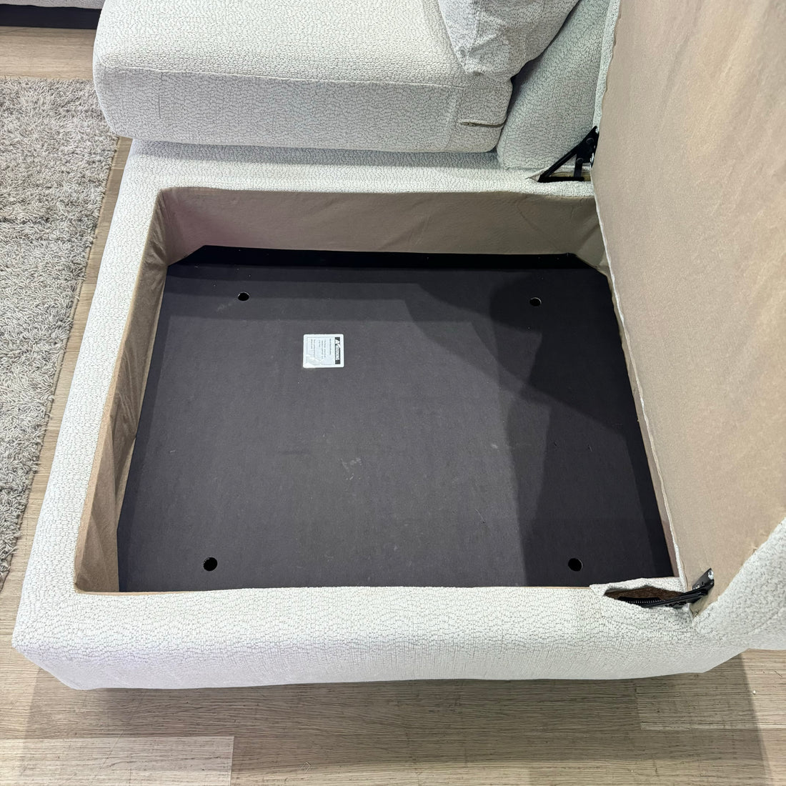 Sierra Creme L Shaped Chaise Sectional with Storage