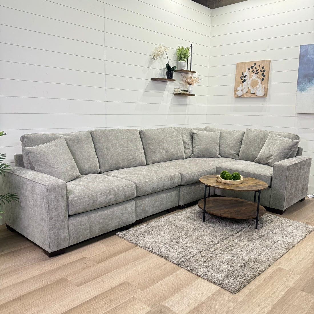Haven Modular Ash 5 Piece Sectional Sofa