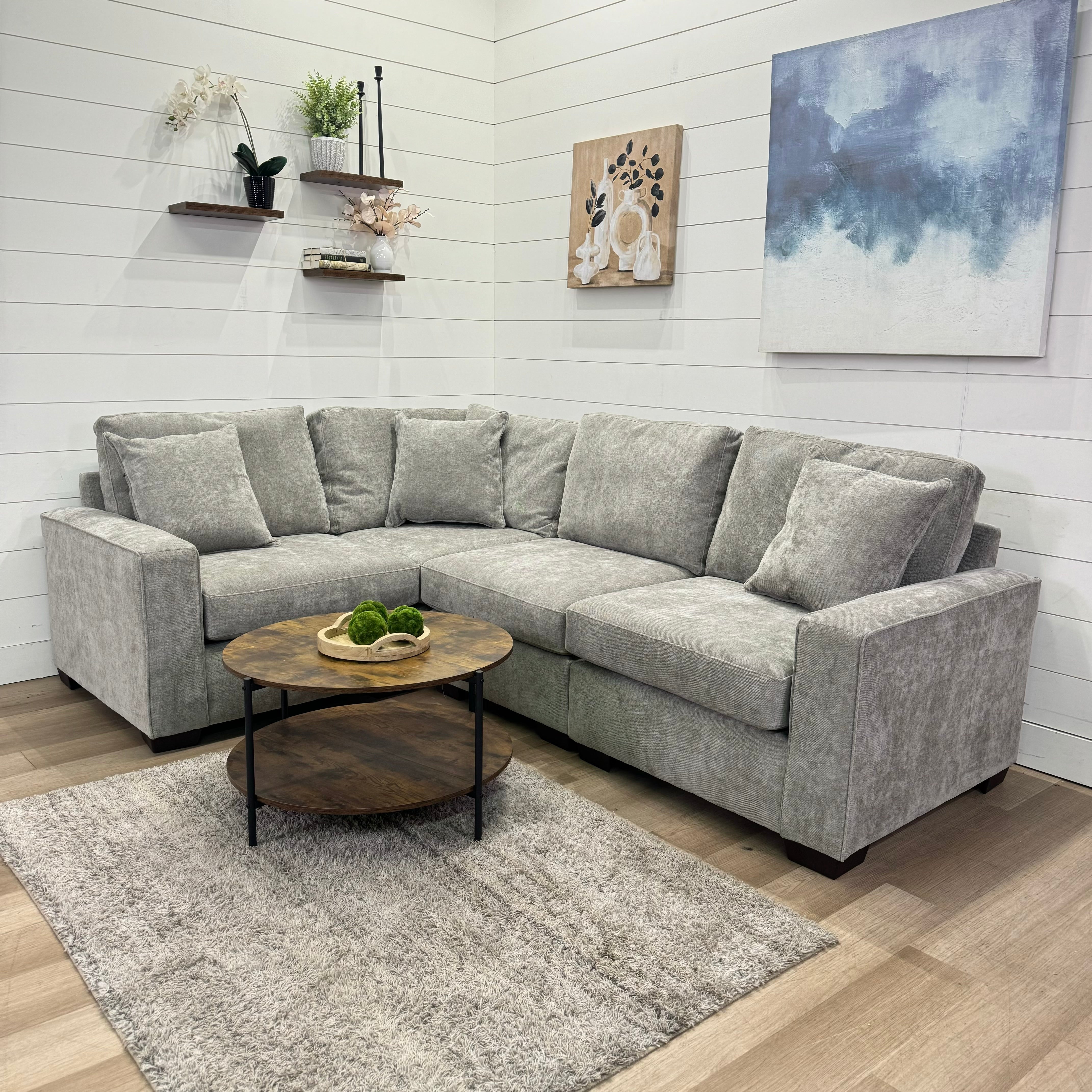 Haven Modular Ash 5 Piece Sectional Sofa