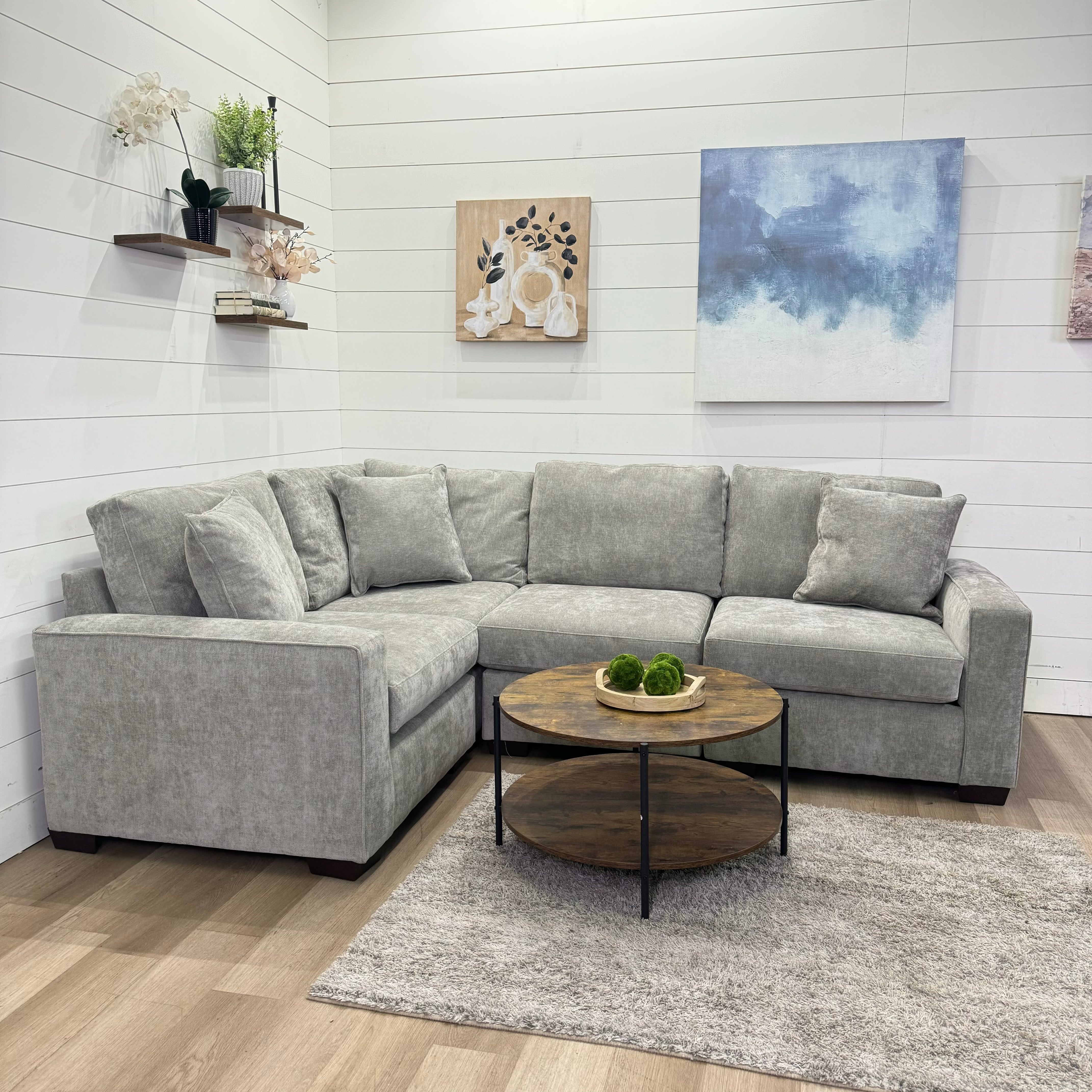 Haven Modular Ash 5 Piece Sectional Sofa