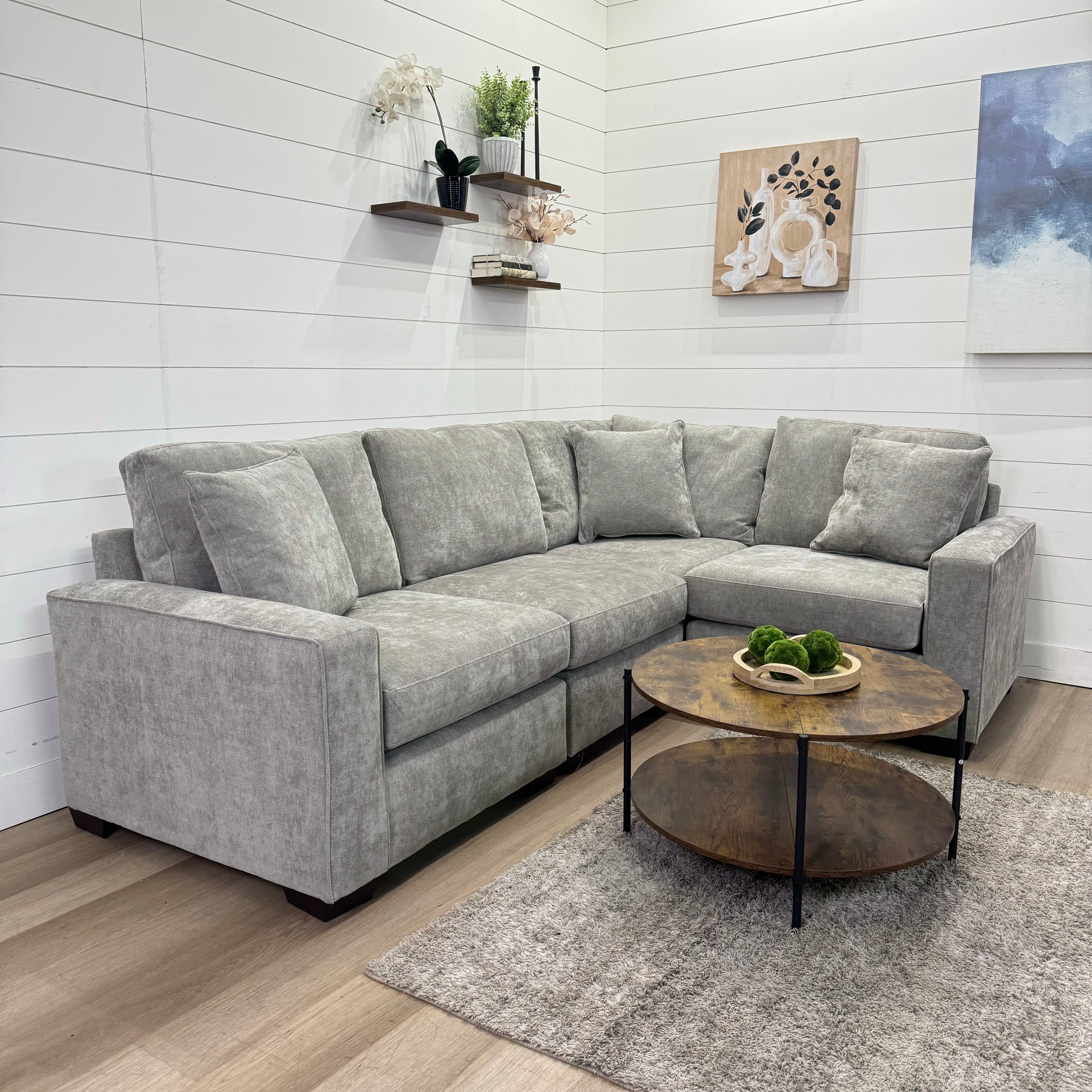 Haven Modular Ash 5 Piece Sectional Sofa