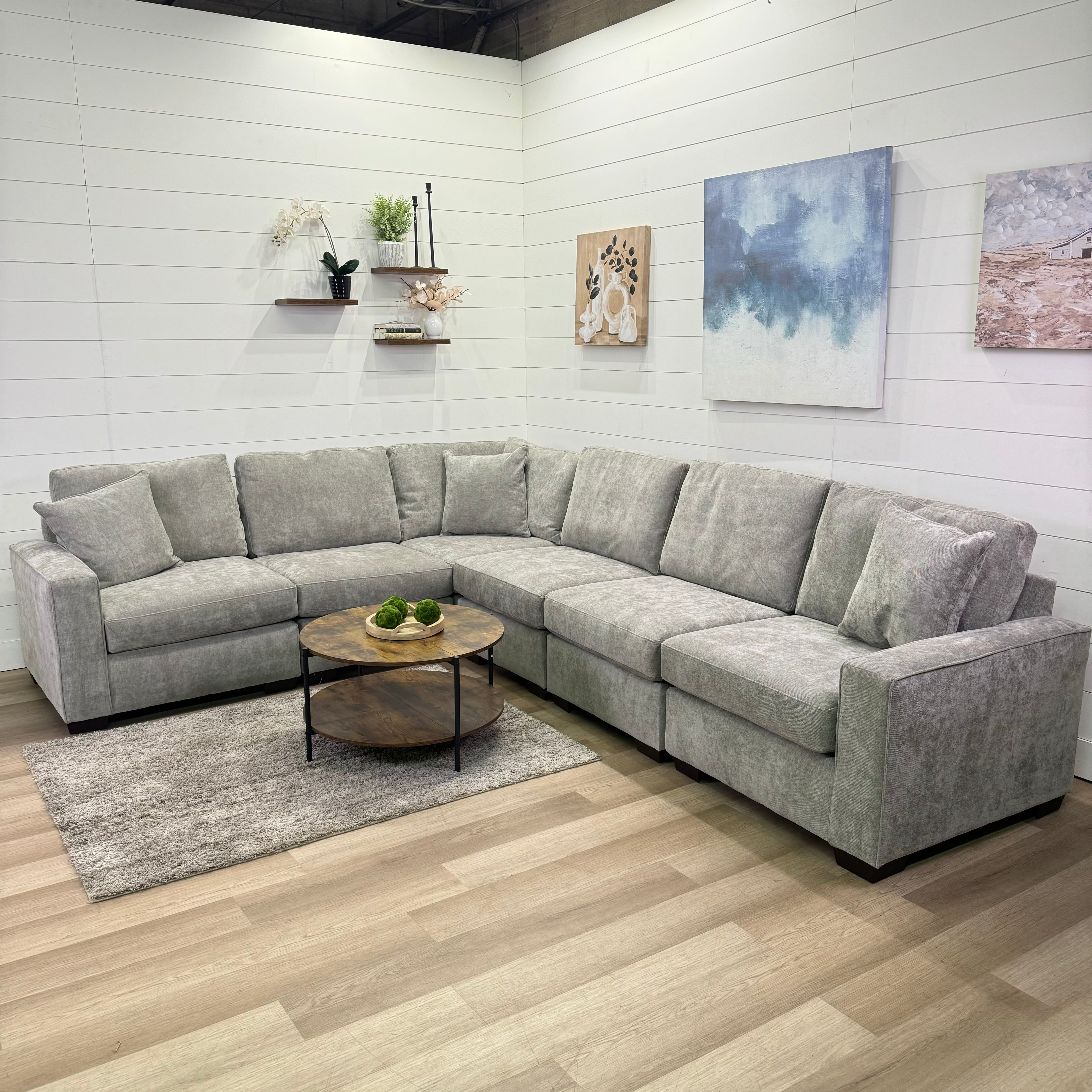 Haven Modular Ash 7 Piece Sectional Sofa