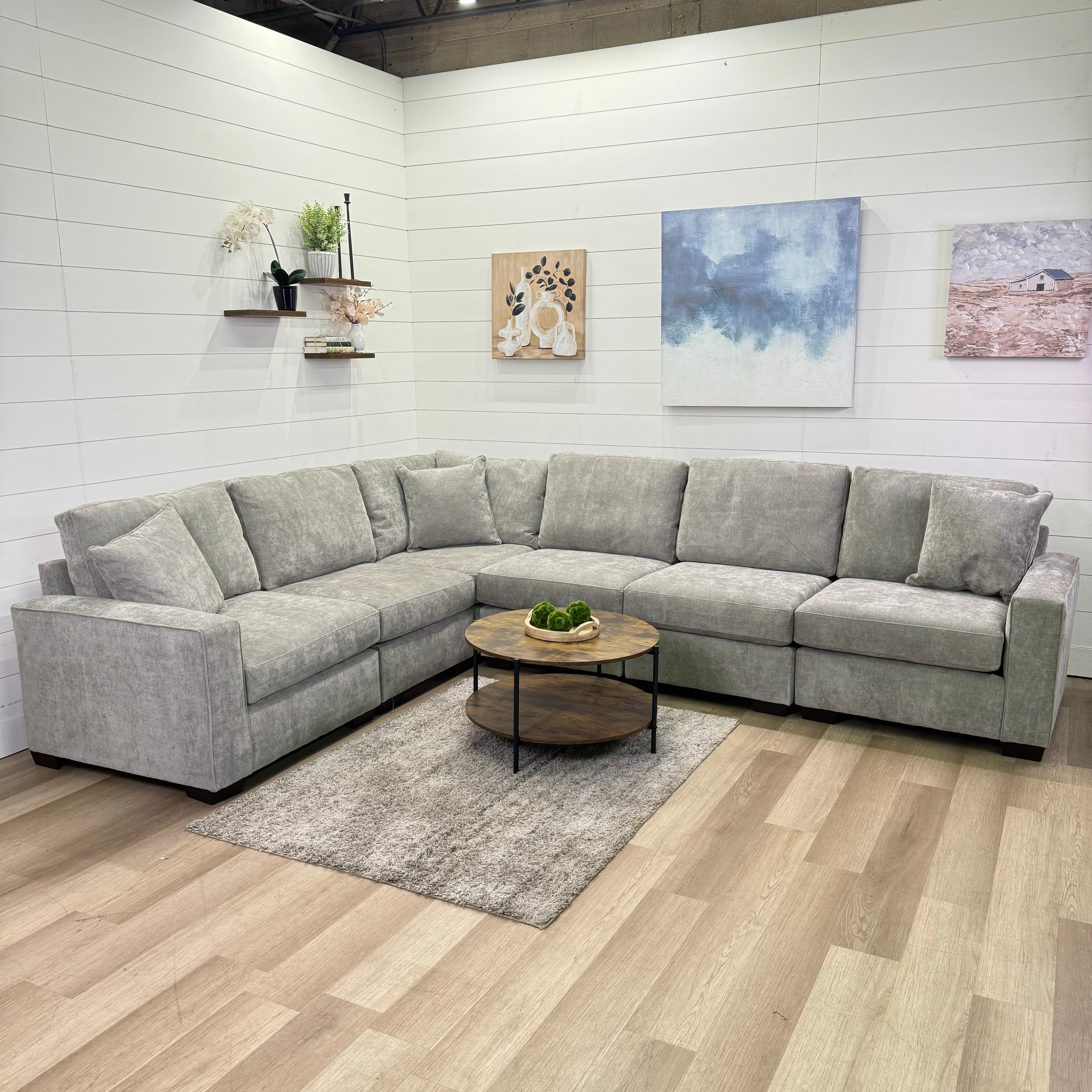 Haven Modular Ash 7 Piece Sectional Sofa