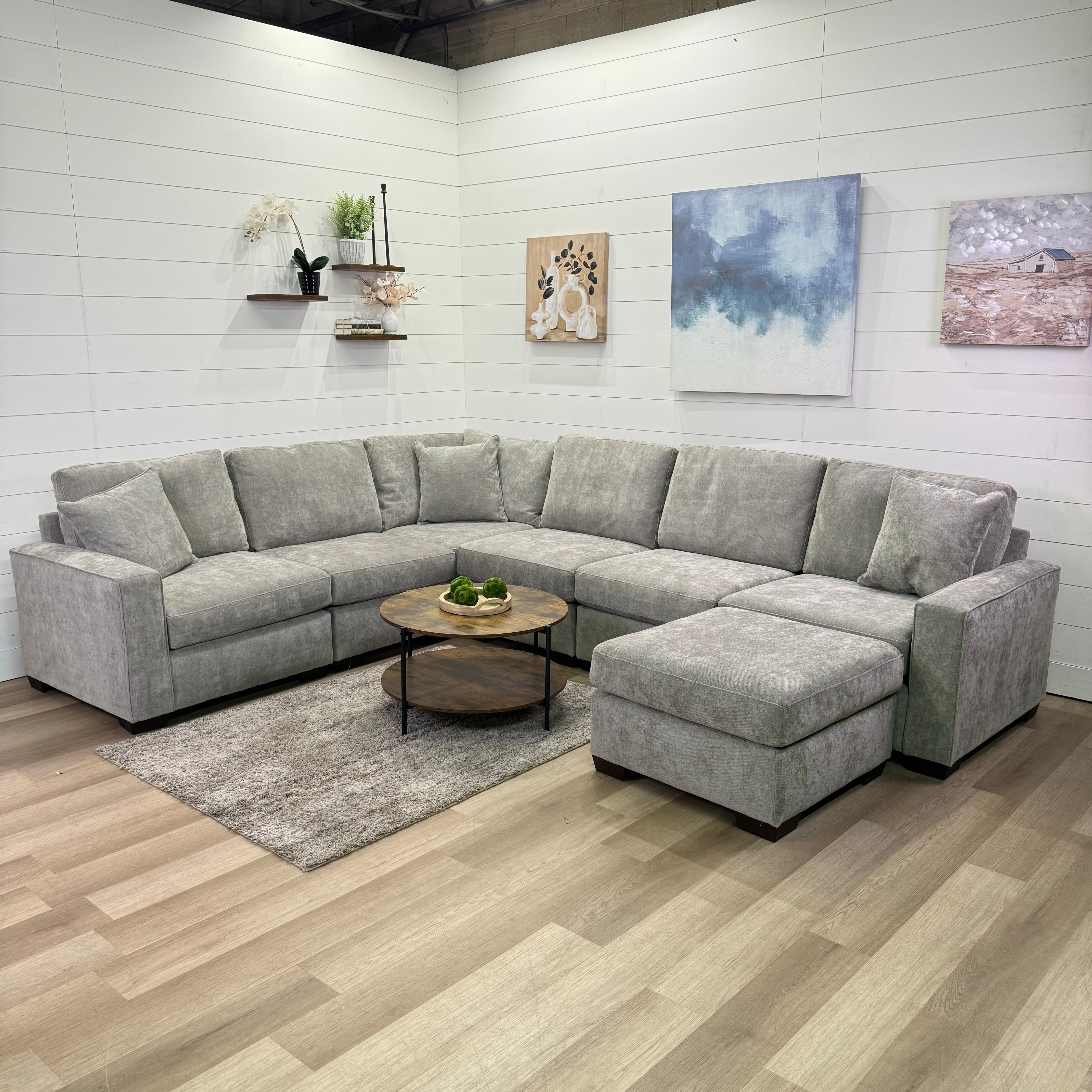 Haven Modular Ash 7 Piece Sectional Sofa