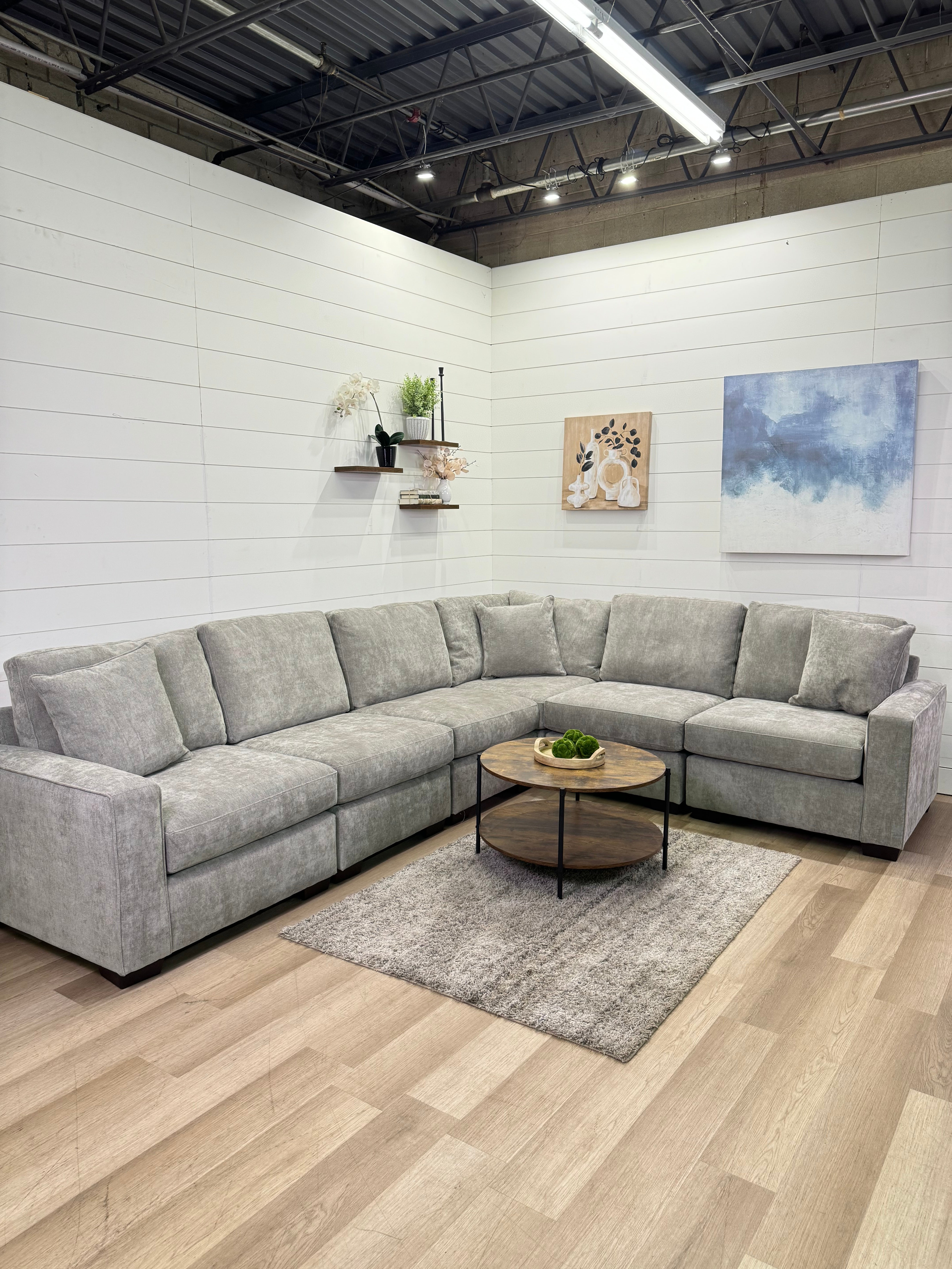 Haven Modular Ash 7 Piece Sectional Sofa