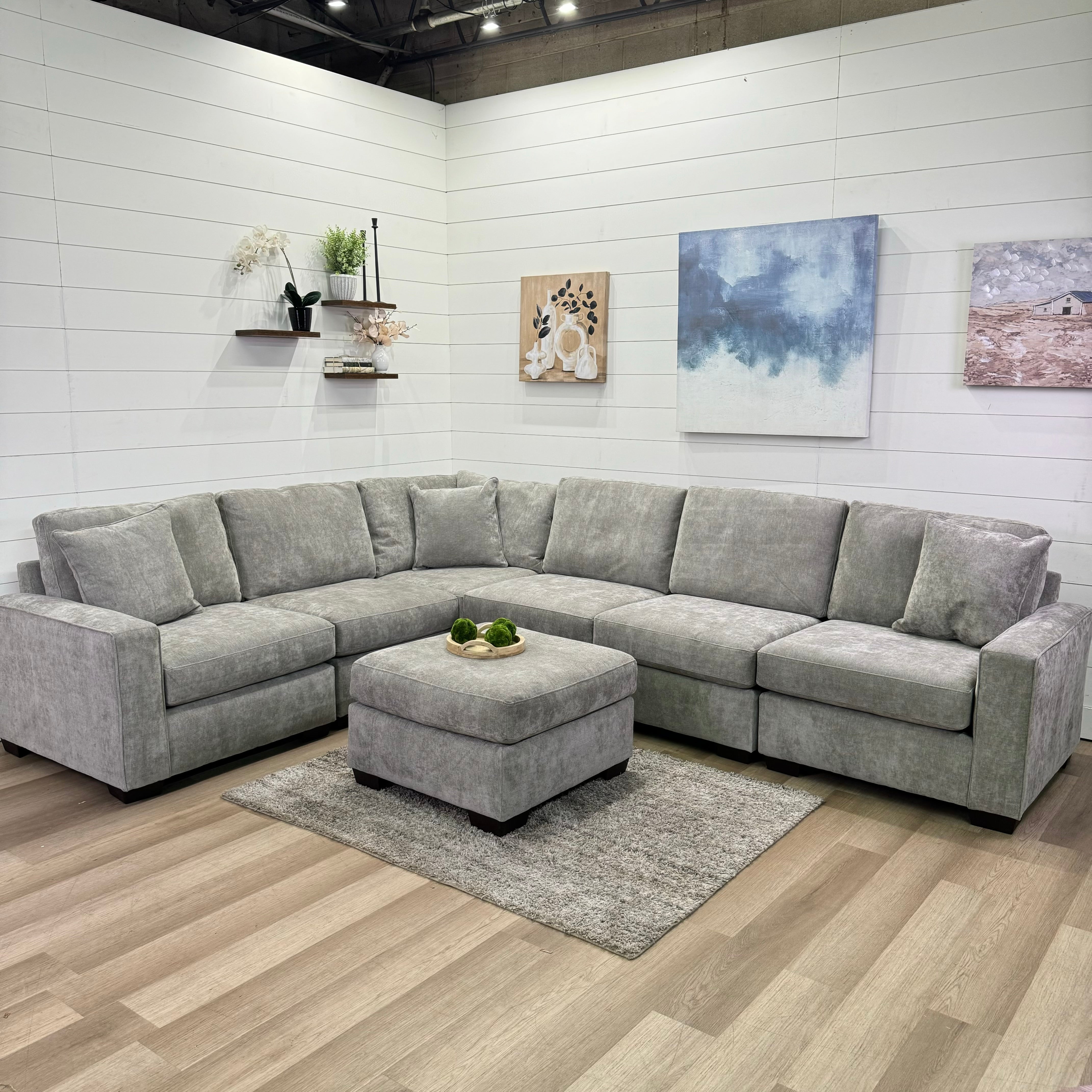 Haven Modular Ash 7 Piece Sectional Sofa