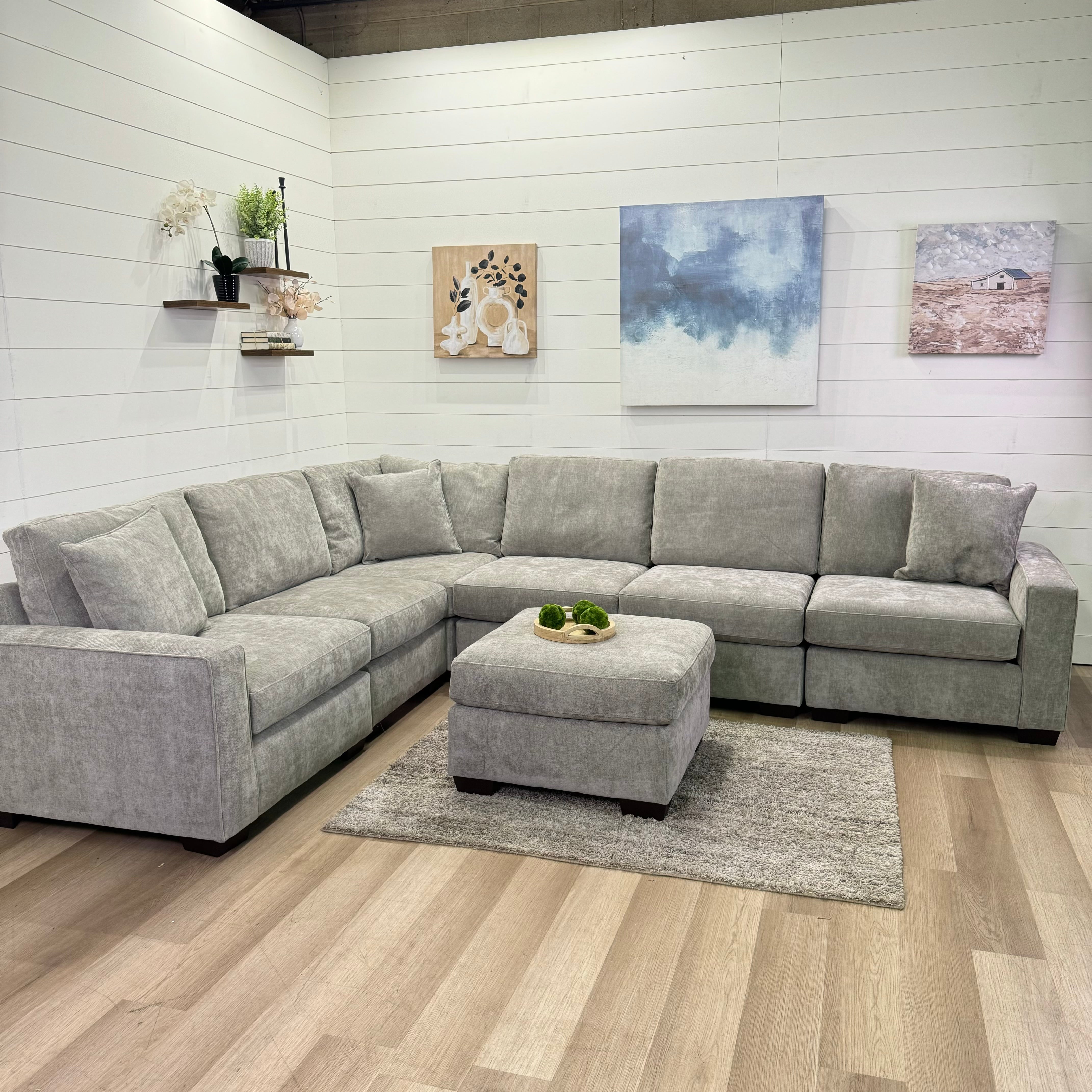 Haven Modular Ash 7 Piece Sectional Sofa