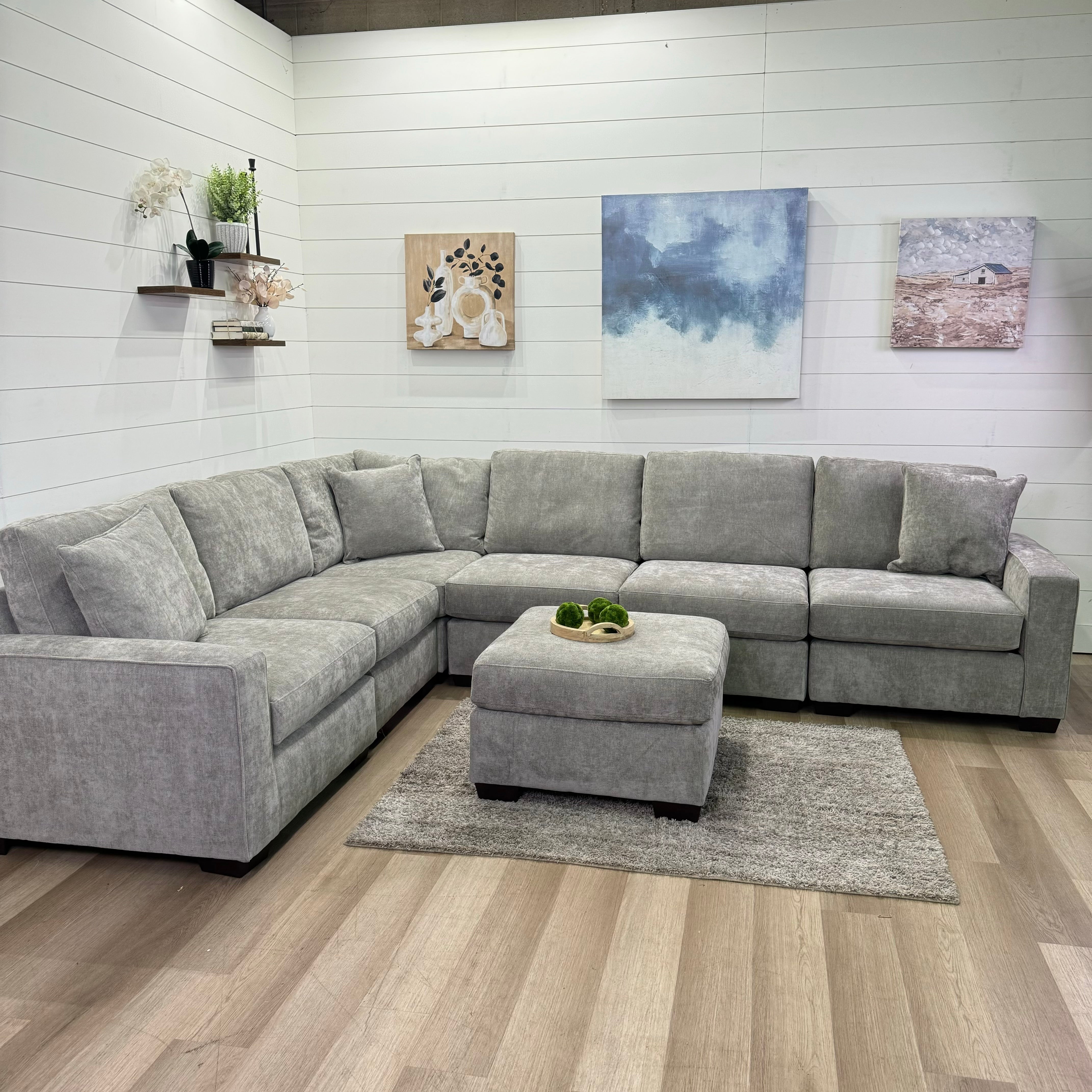Haven Modular Ash 7 Piece Sectional Sofa