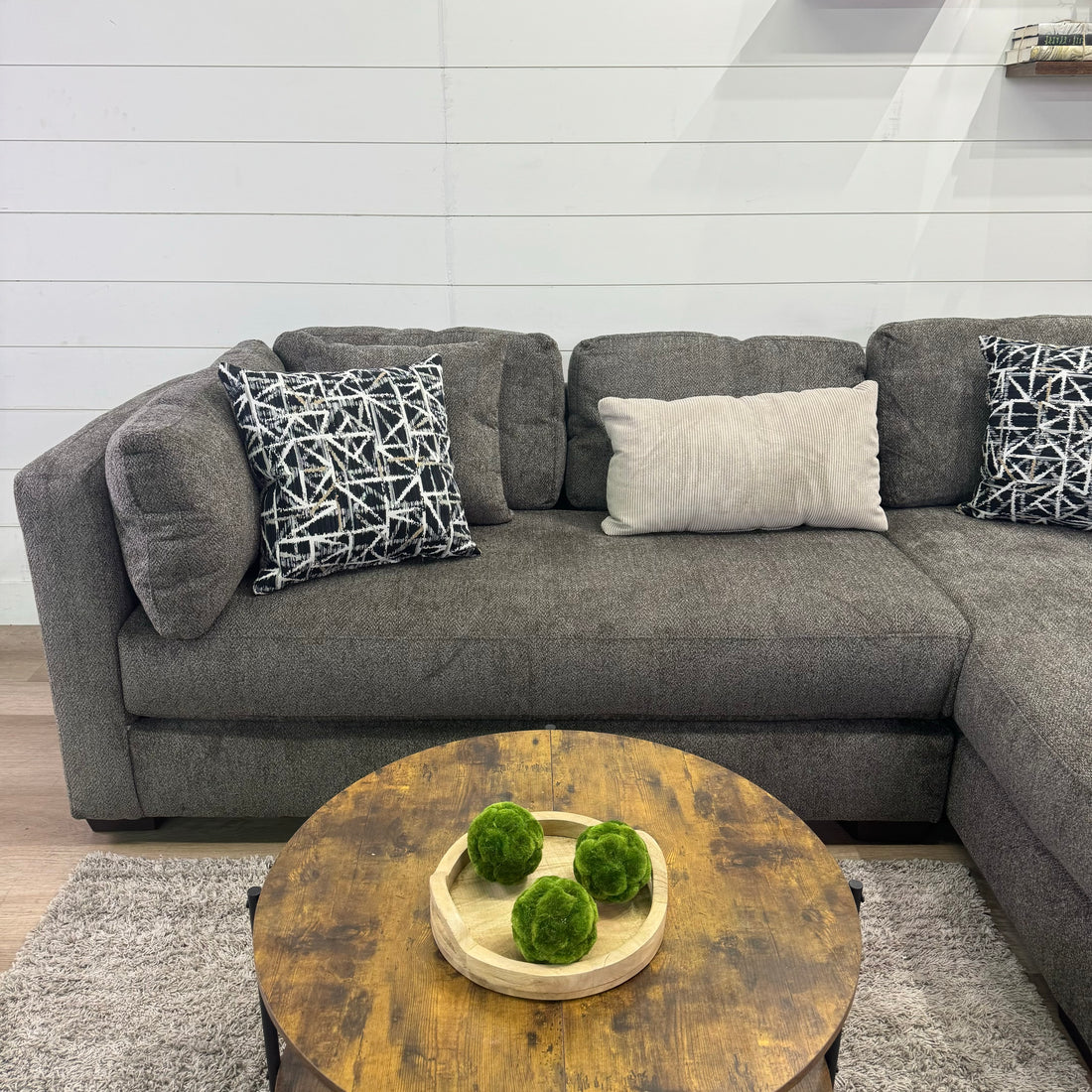 Bruce Oversized Chaise Sectional with Ottoman