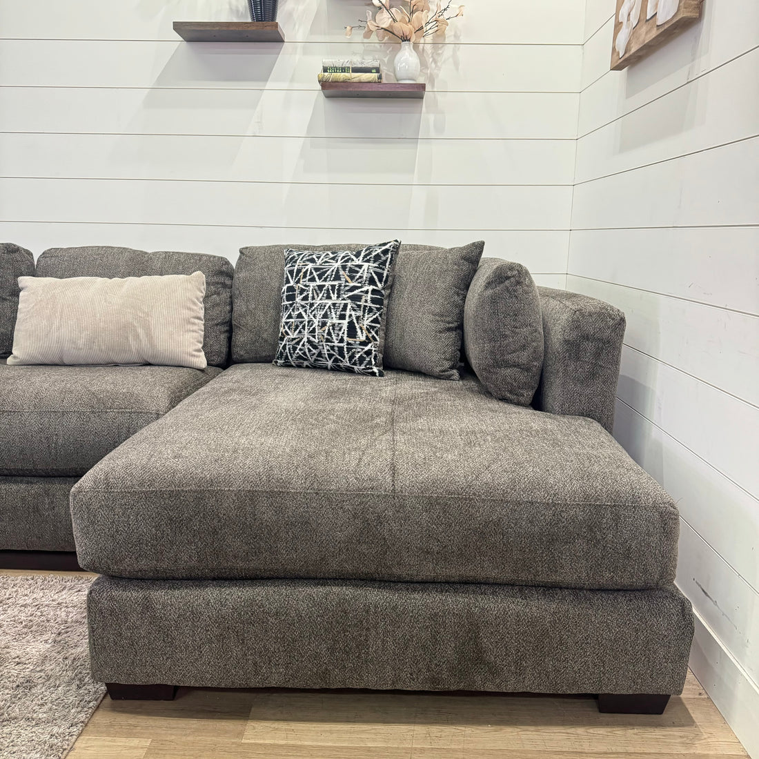 Bruce Oversized Chaise Sectional with Ottoman