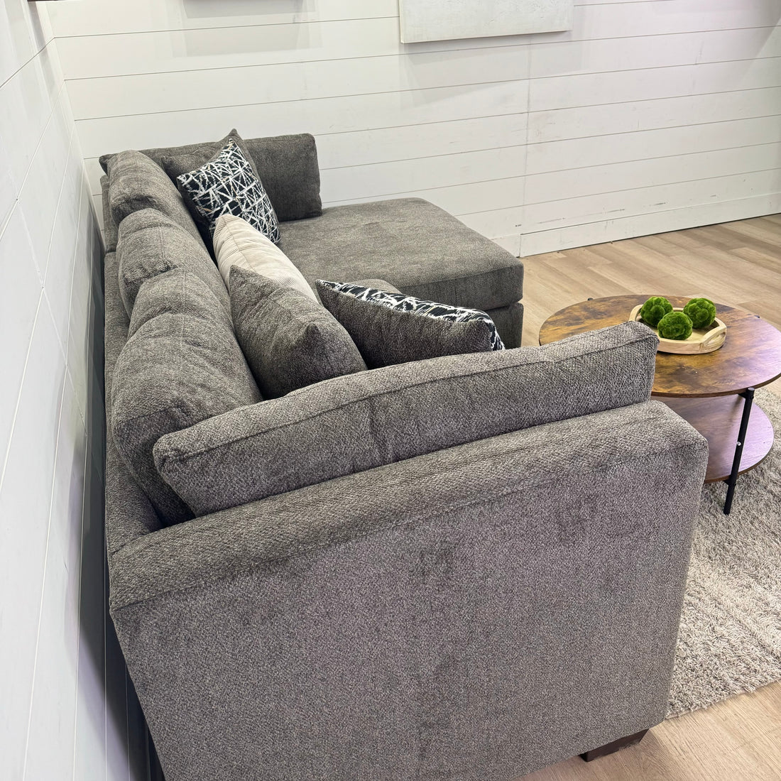 Bruce Oversized Chaise Sectional with Ottoman