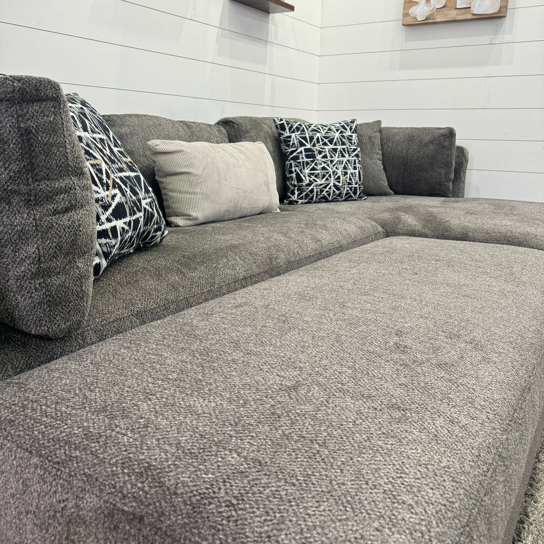 Bruce Oversized Chaise Sectional with Ottoman