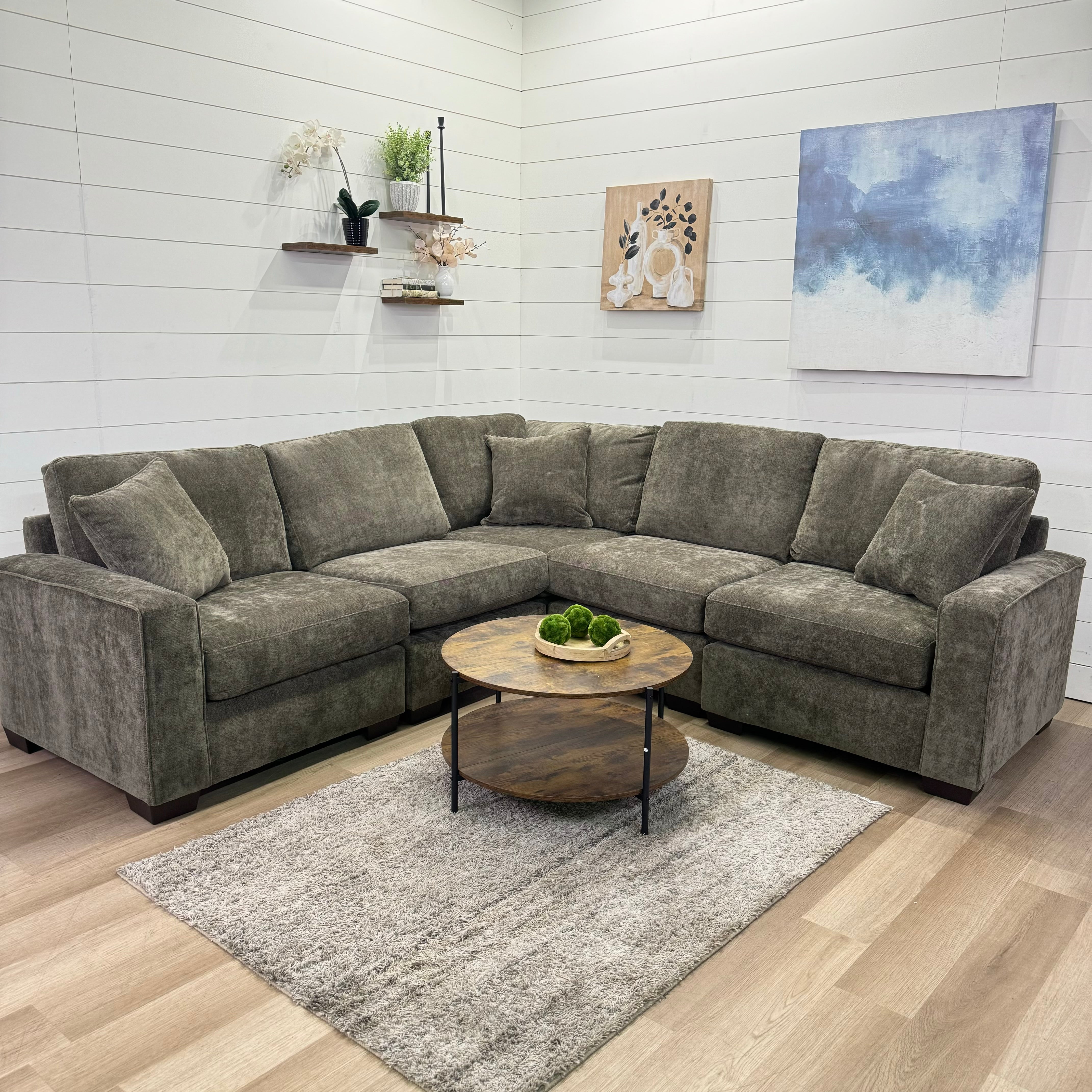 Haven Modular Mocha 6 Piece Sectional Sofa