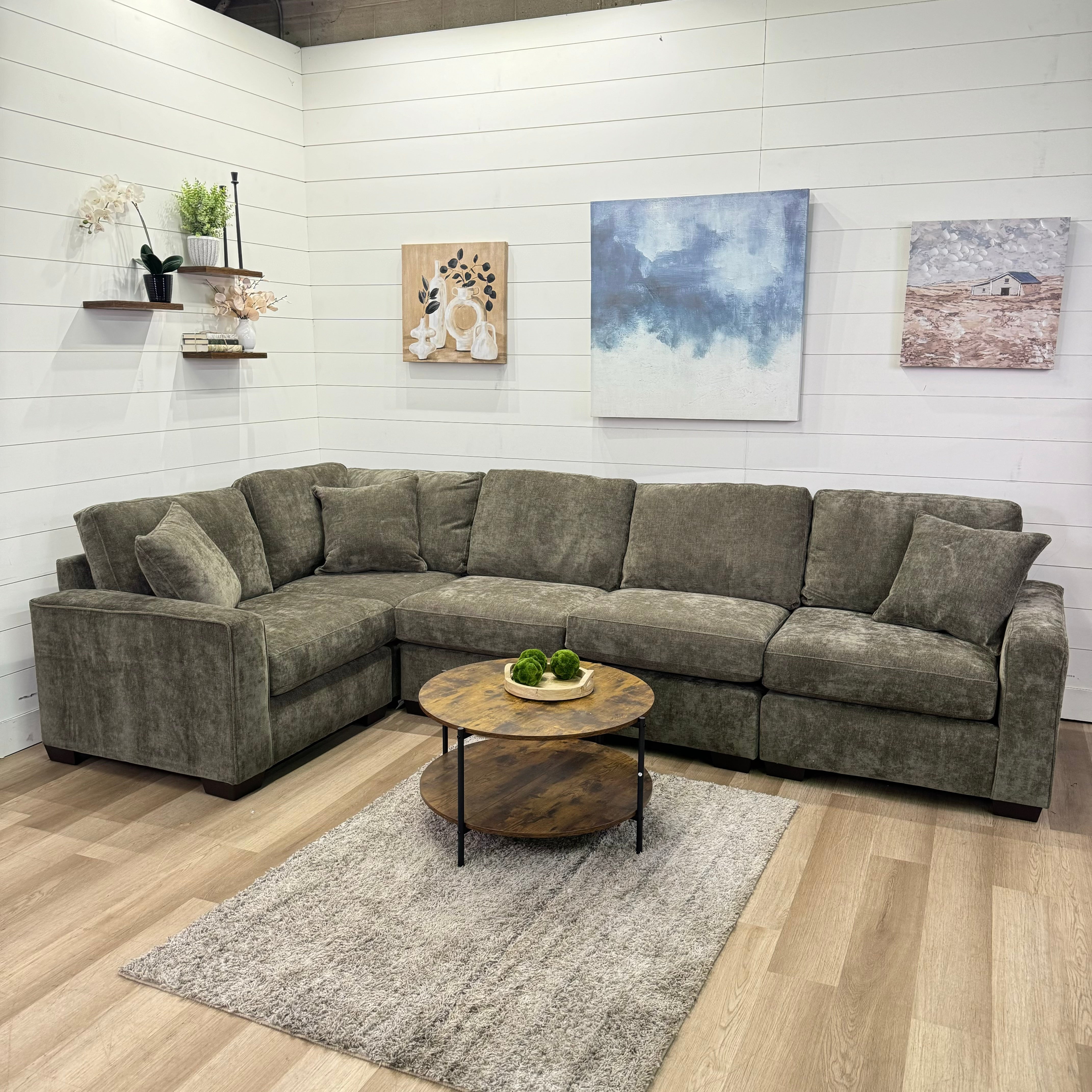 Haven Modular Mocha 6 Piece Sectional Sofa