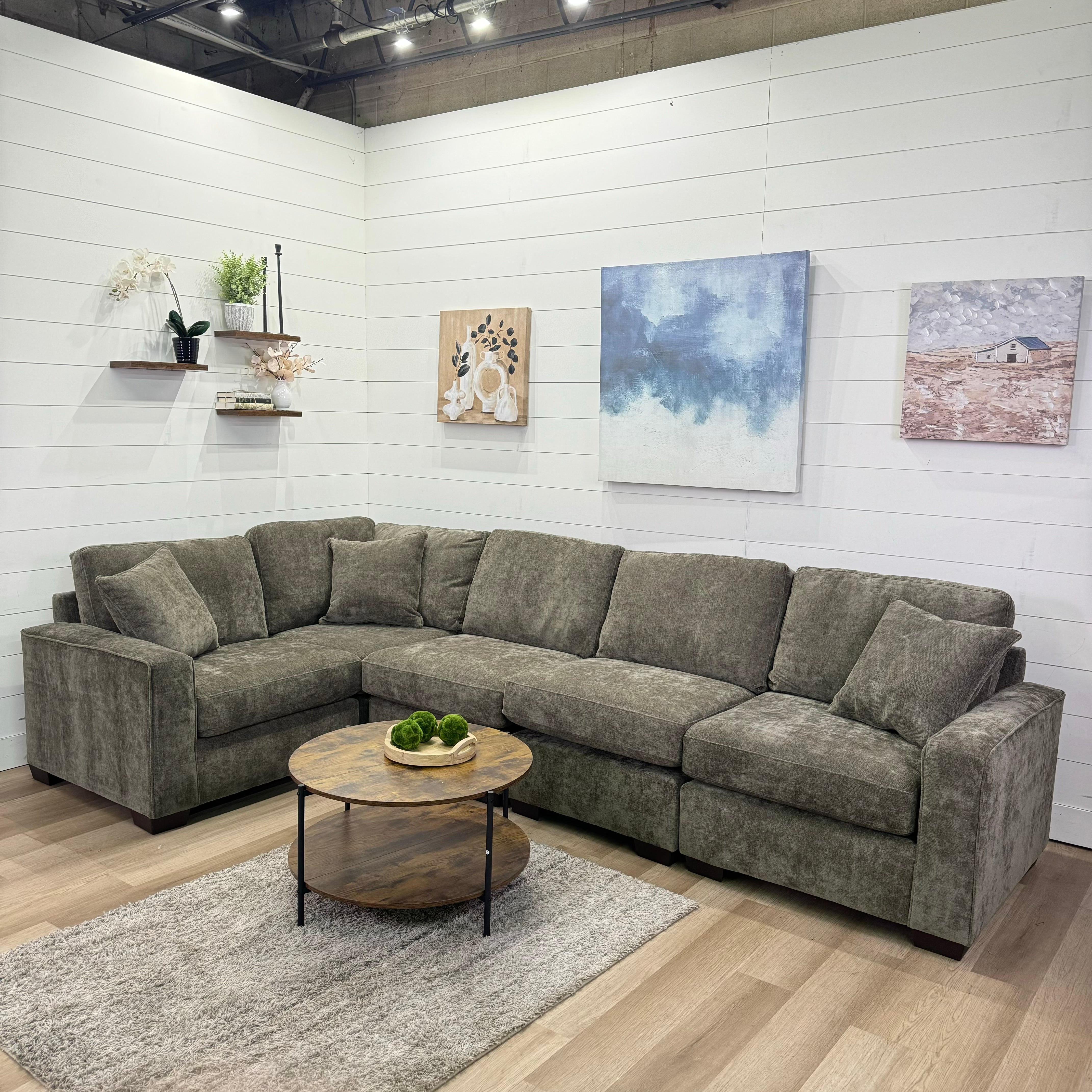 Haven Modular Mocha 6 Piece Sectional Sofa