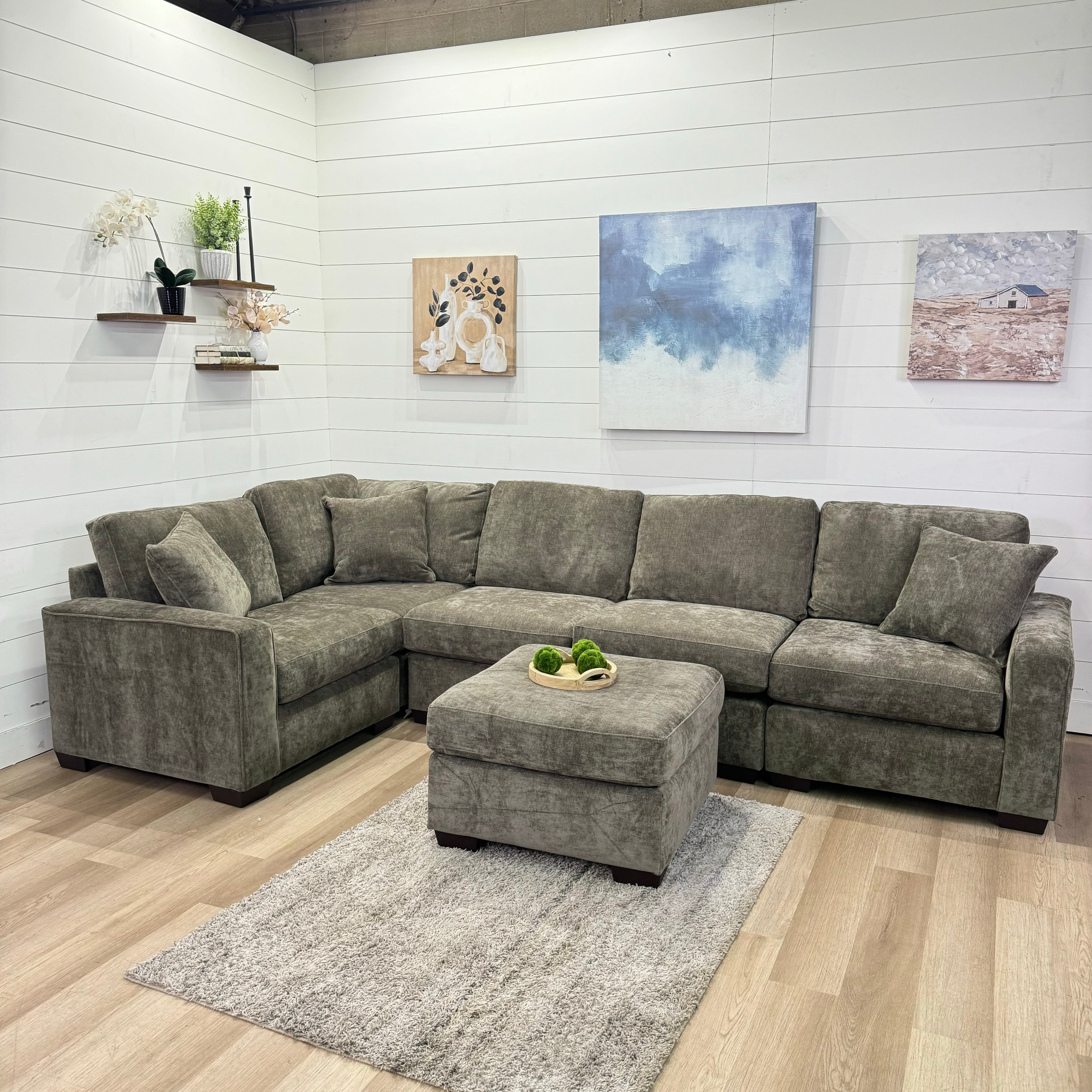 Haven Modular Mocha 6 Piece Sectional Sofa