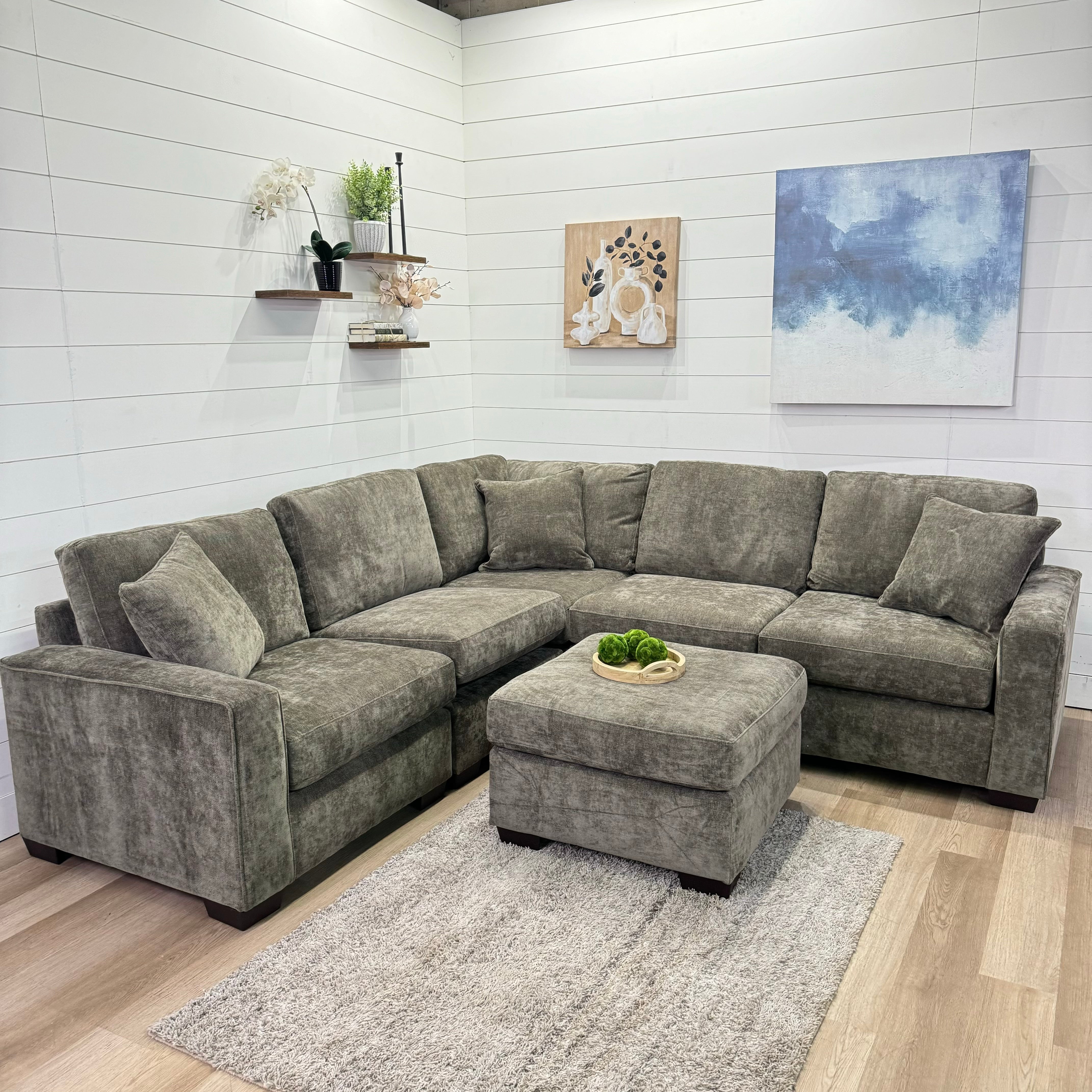 Haven Modular Mocha 6 Piece Sectional Sofa