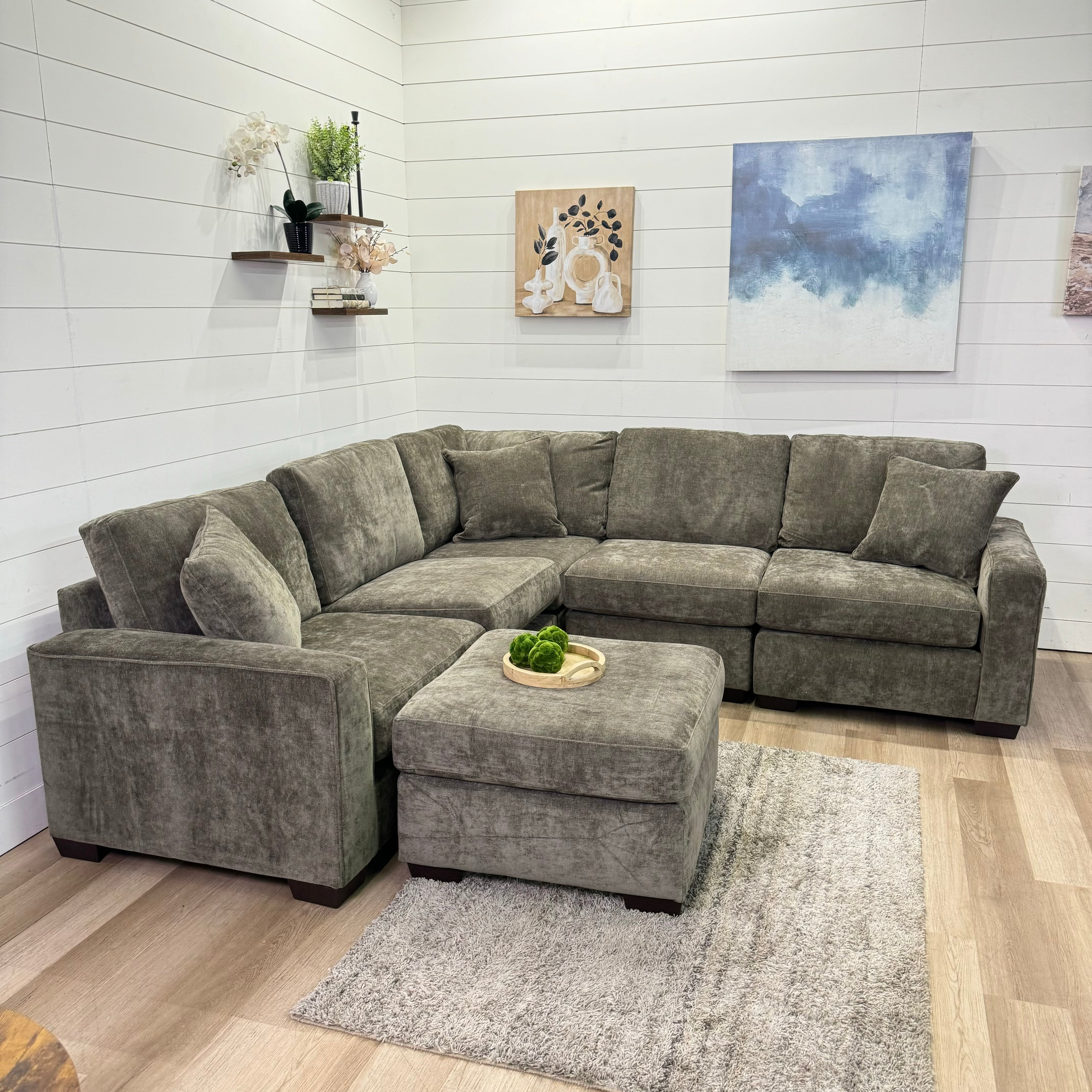 Haven Modular Mocha 6 Piece Sectional Sofa