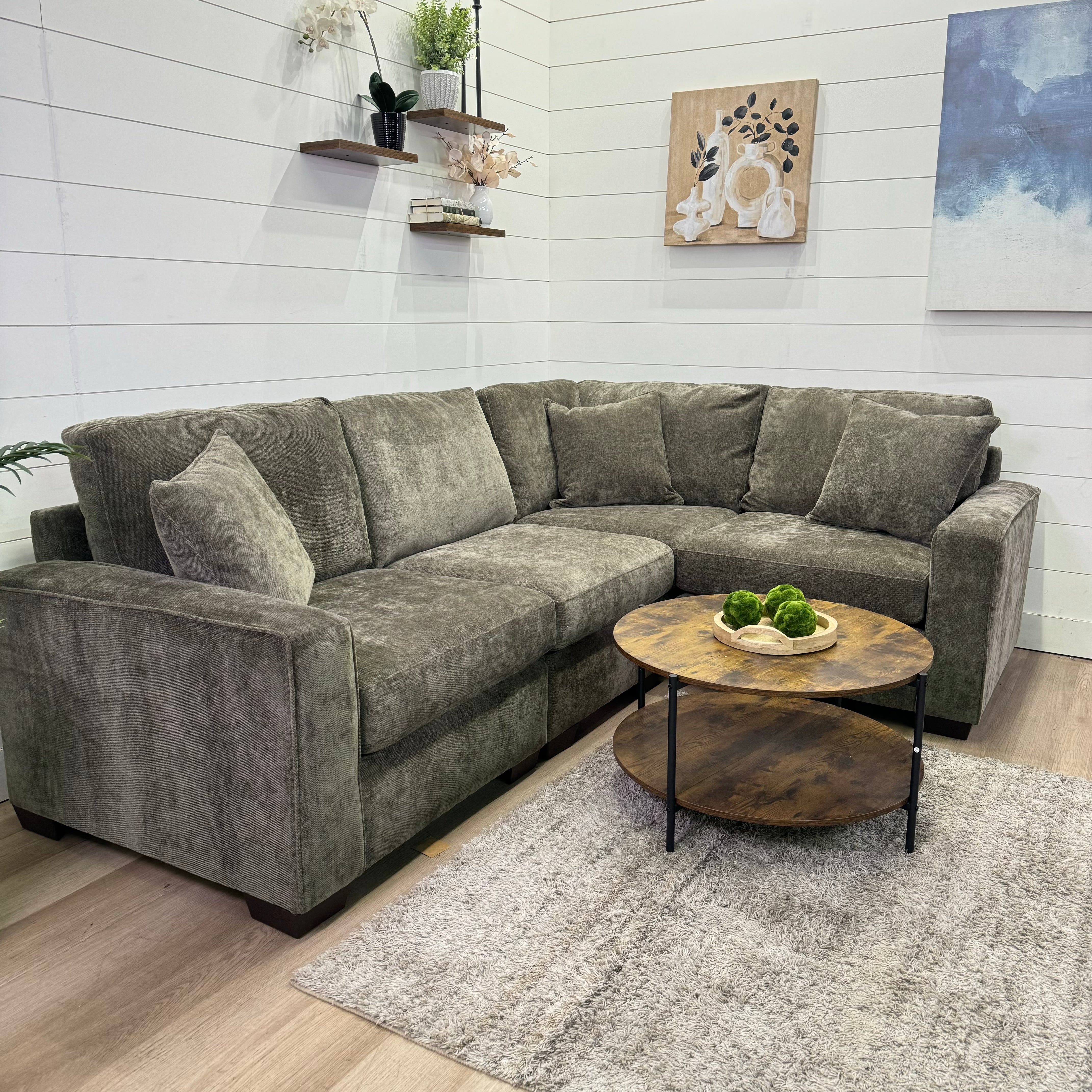 Haven Modular Mocha 5 Piece Sectional Sofa