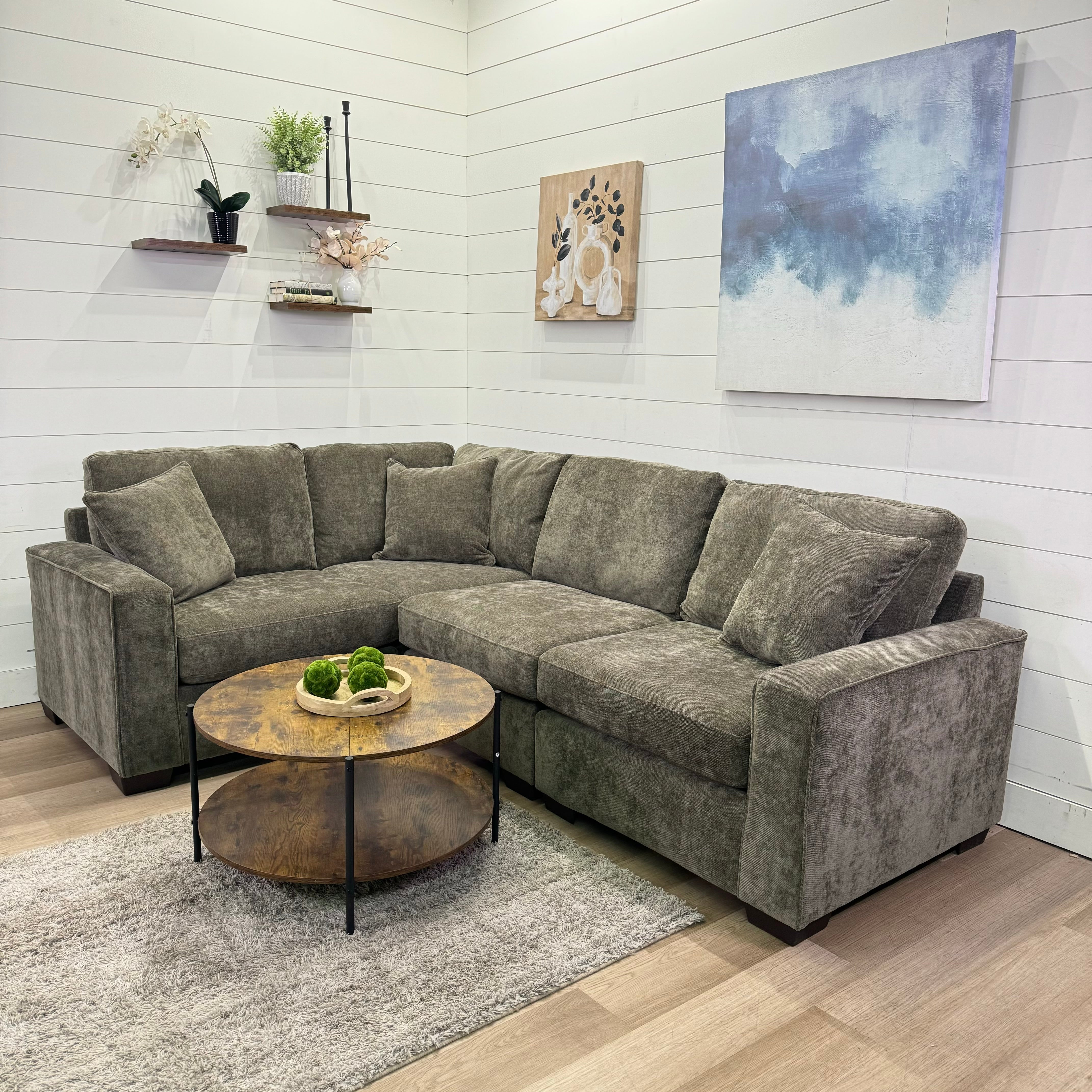 Haven Modular Mocha 5 Piece Sectional Sofa