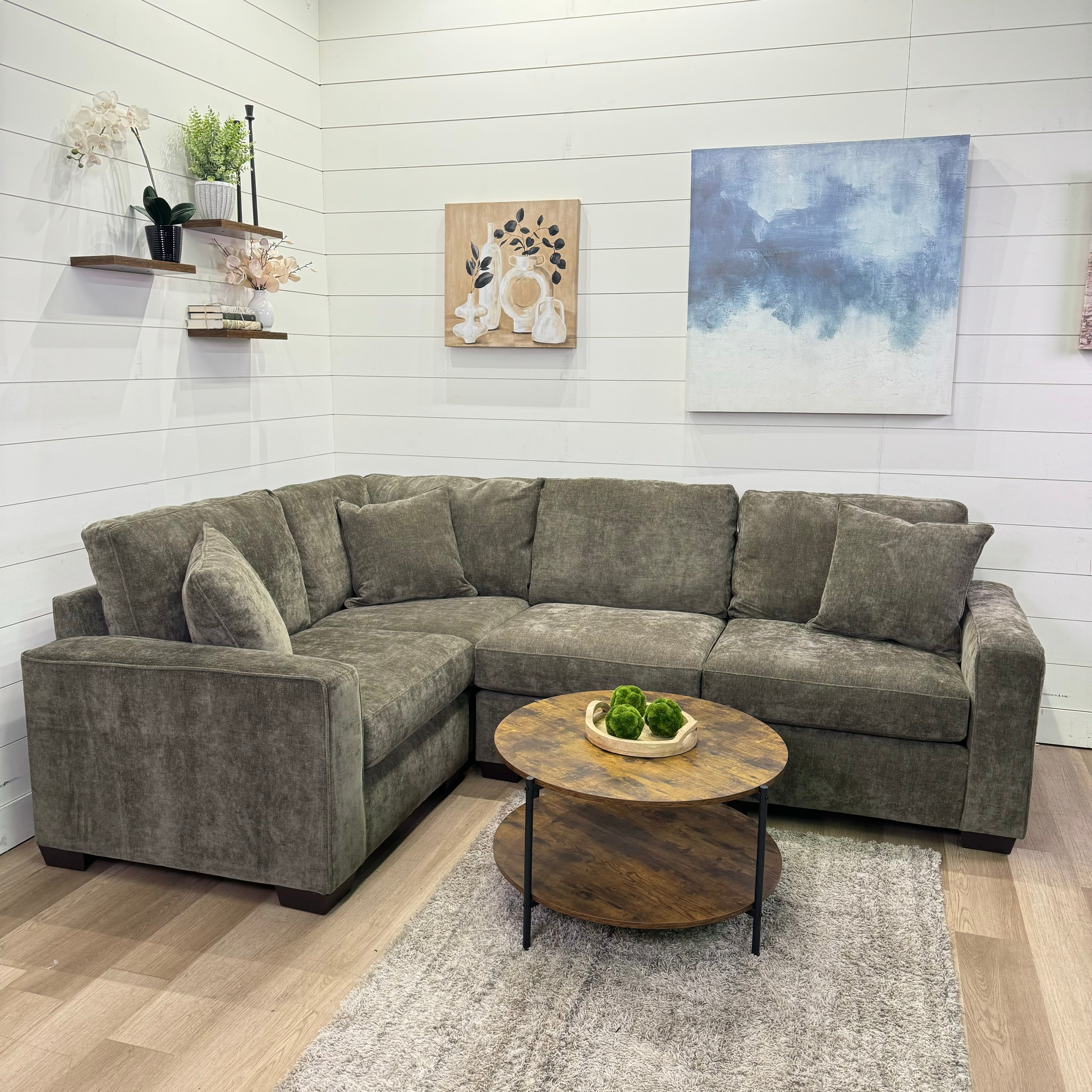 Haven Modular Mocha 5 Piece Sectional Sofa