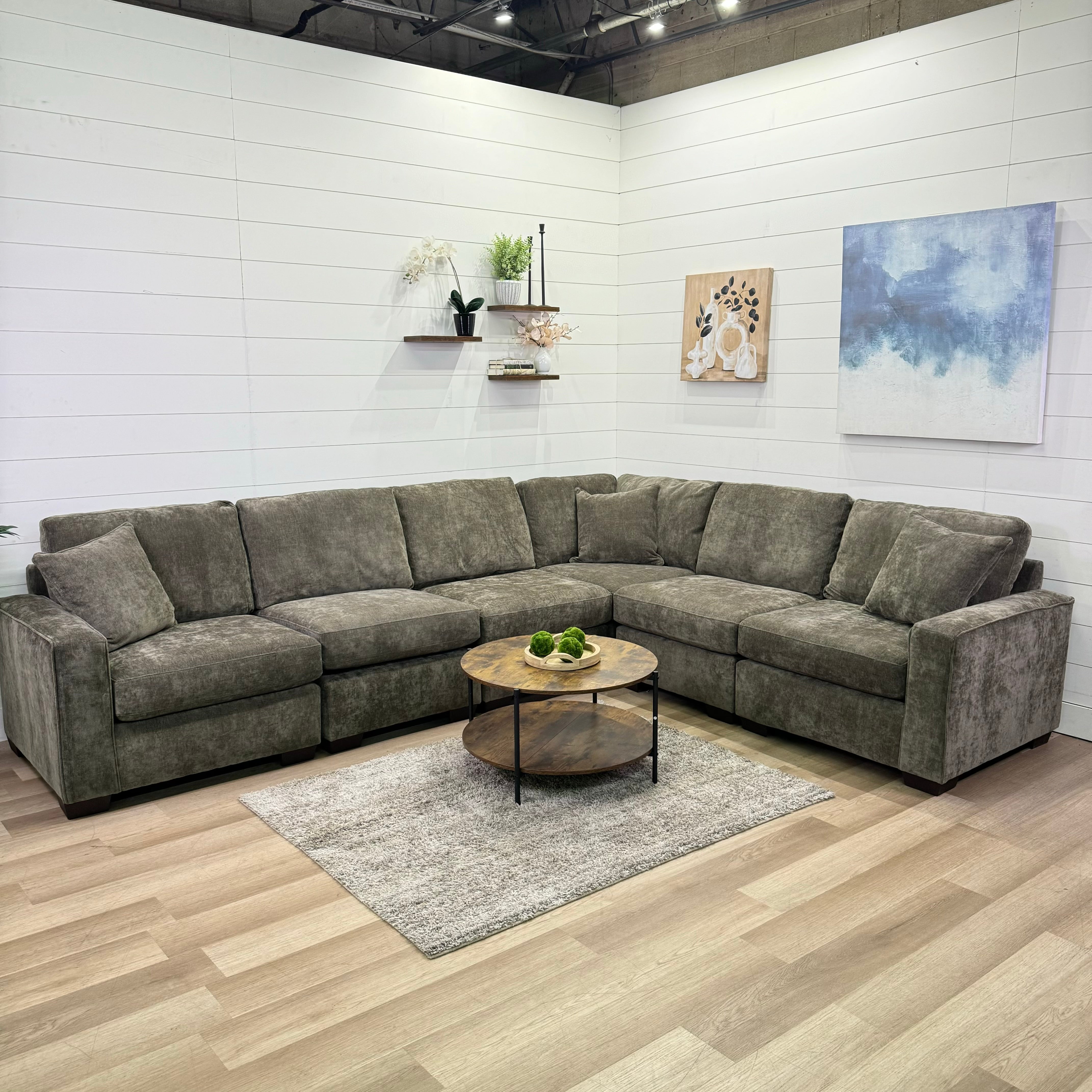 Haven Modular Mocha 7 Piece Sectional Sofa