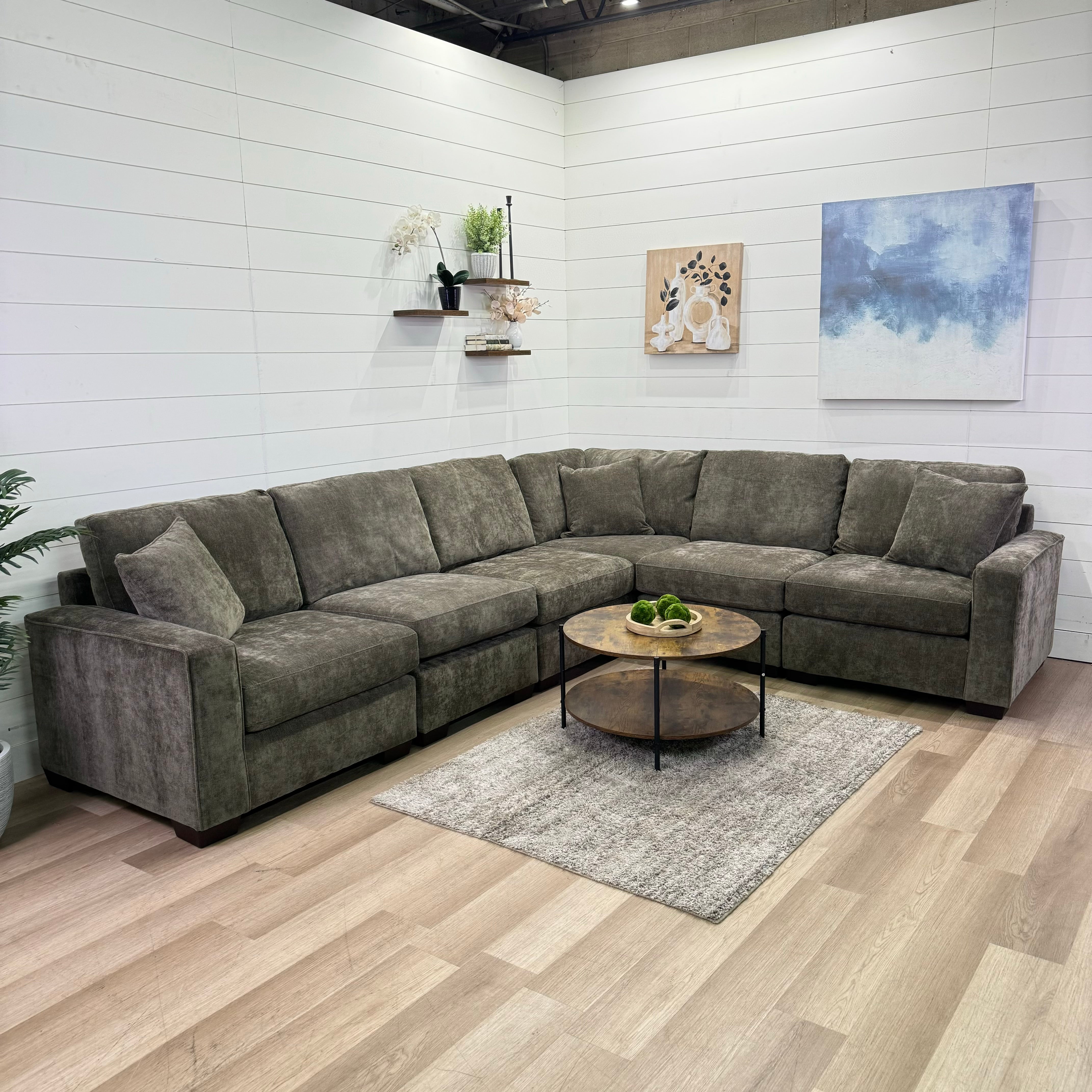 Haven Modular Mocha 7 Piece Sectional Sofa