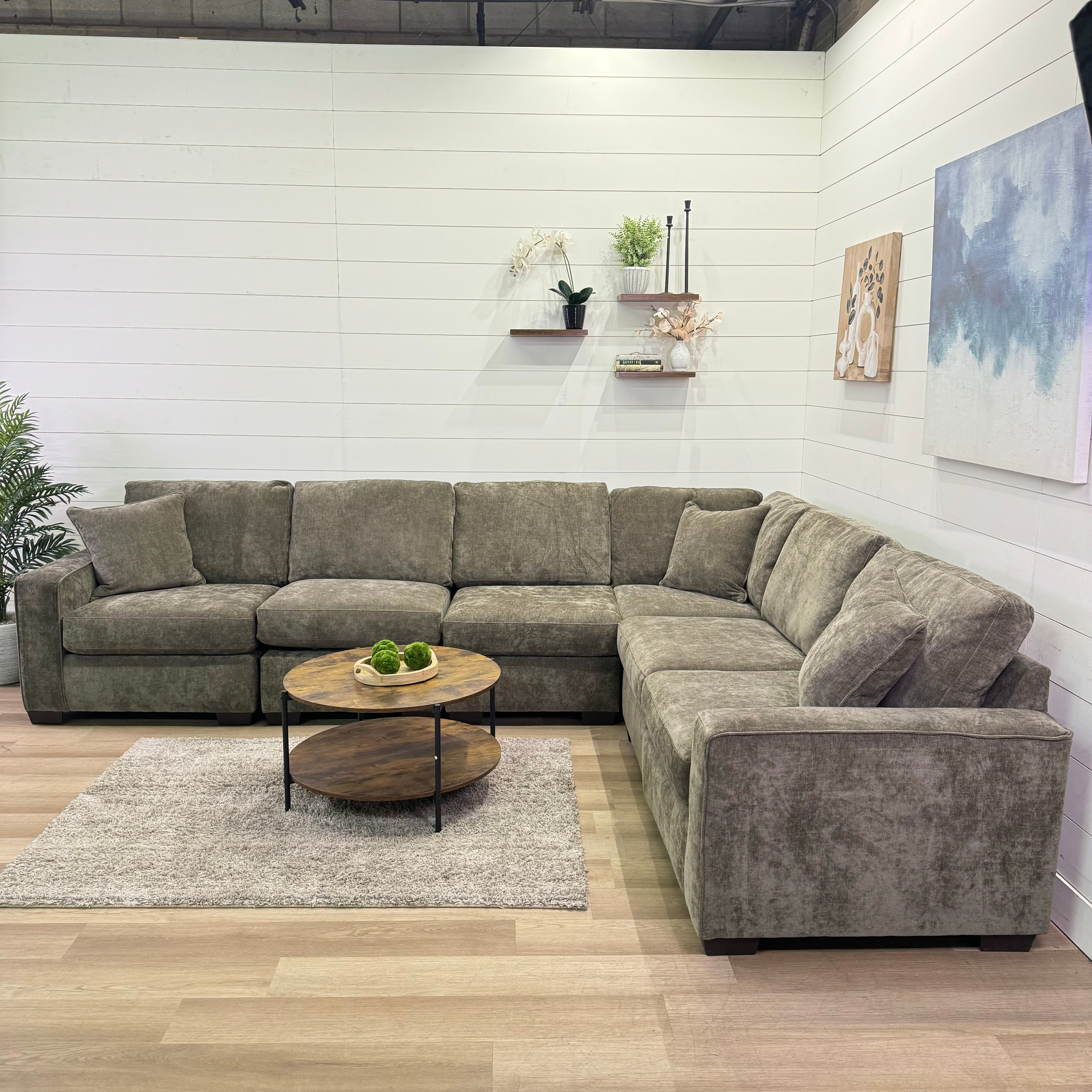 Haven Modular Mocha 7 Piece Sectional Sofa