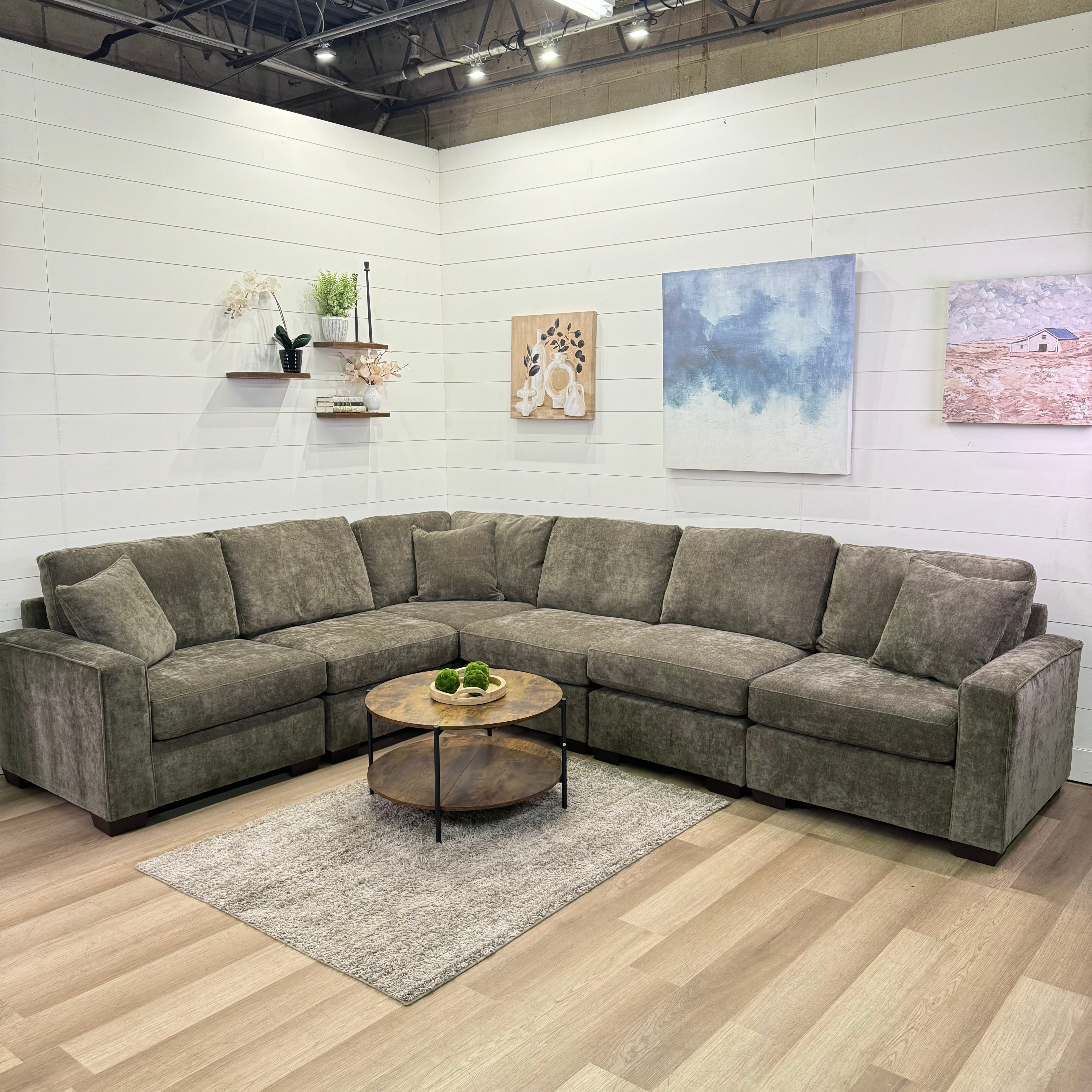 Haven Modular Mocha 7 Piece Sectional Sofa