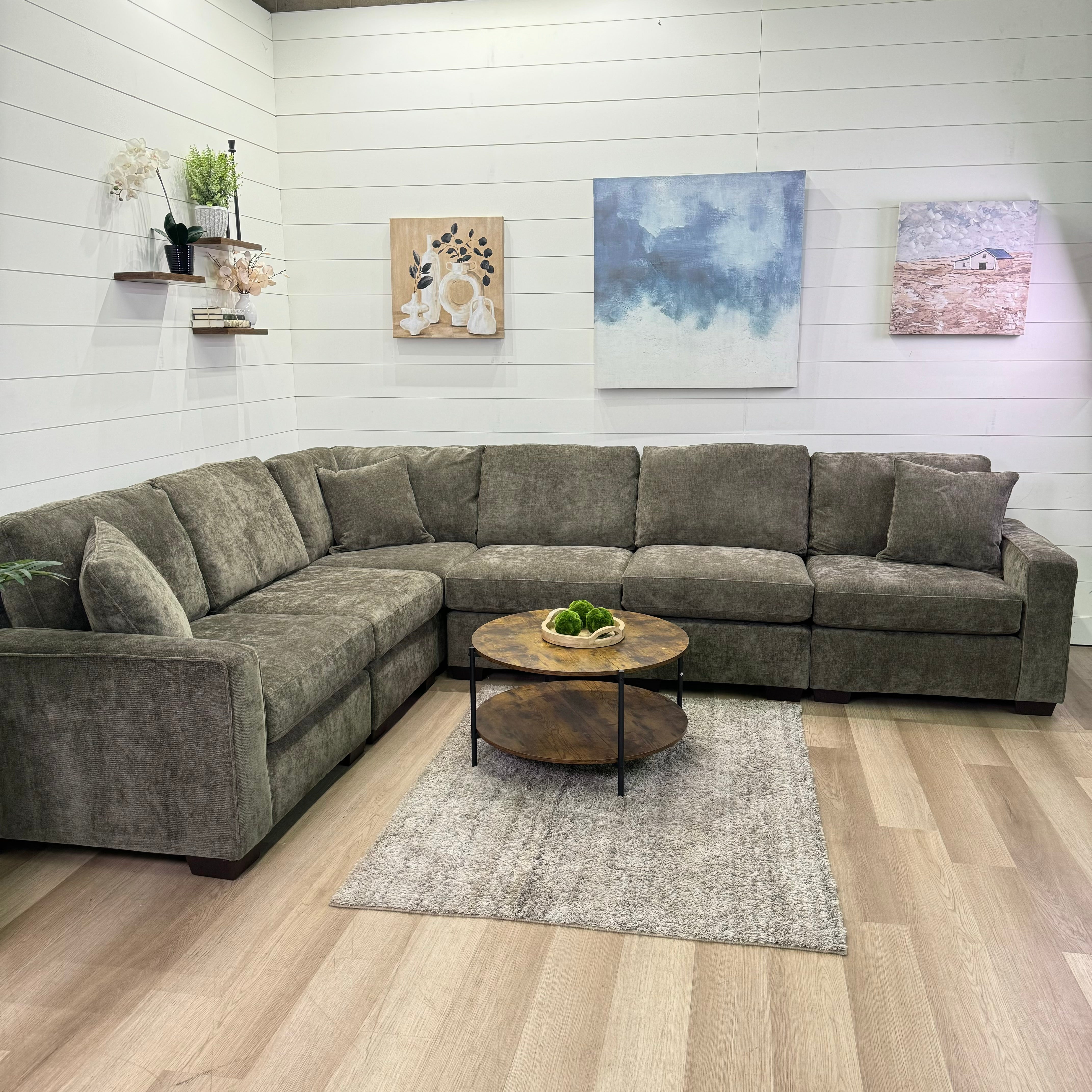 Haven Modular Mocha 7 Piece Sectional Sofa