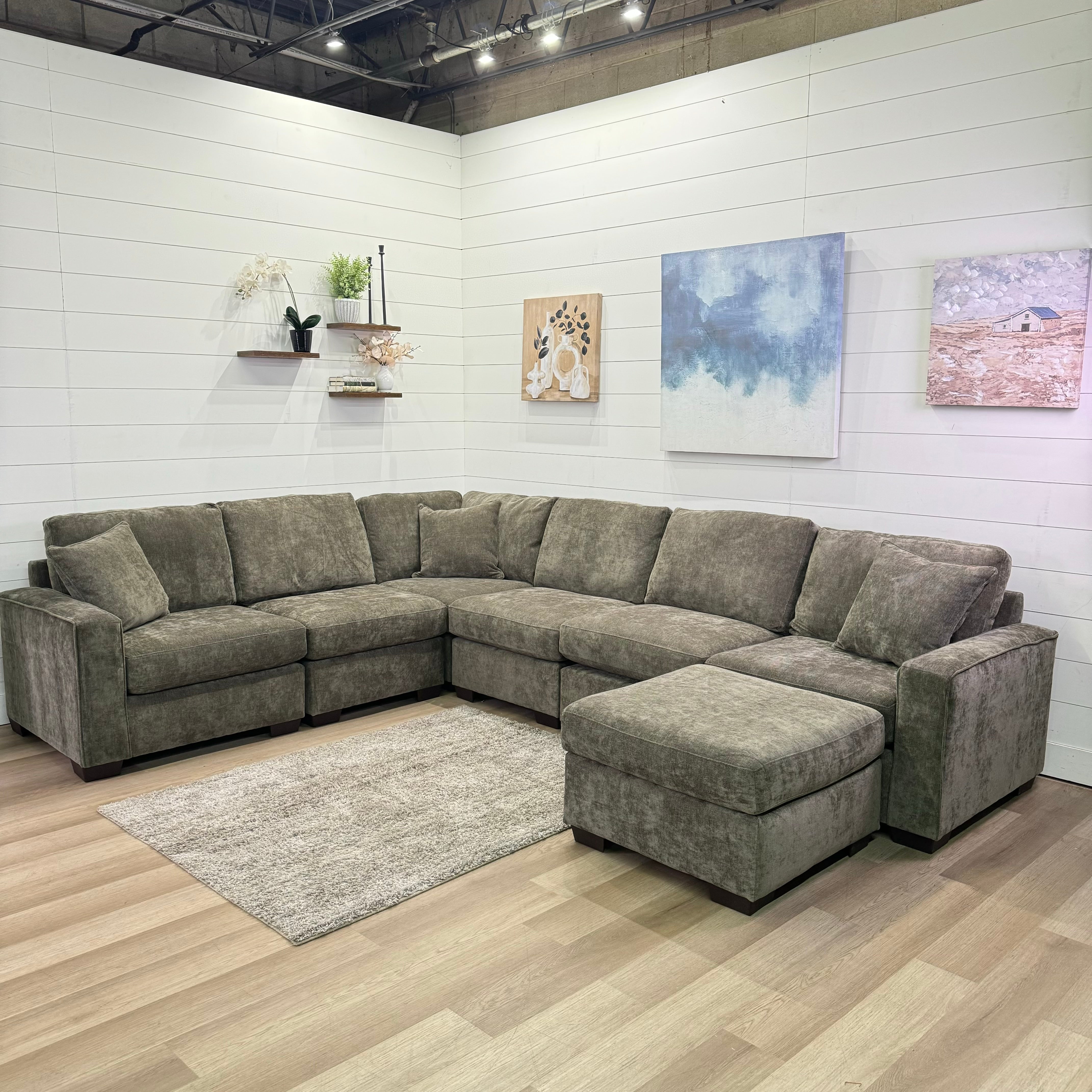 Haven Modular Mocha 7 Piece Sectional Sofa