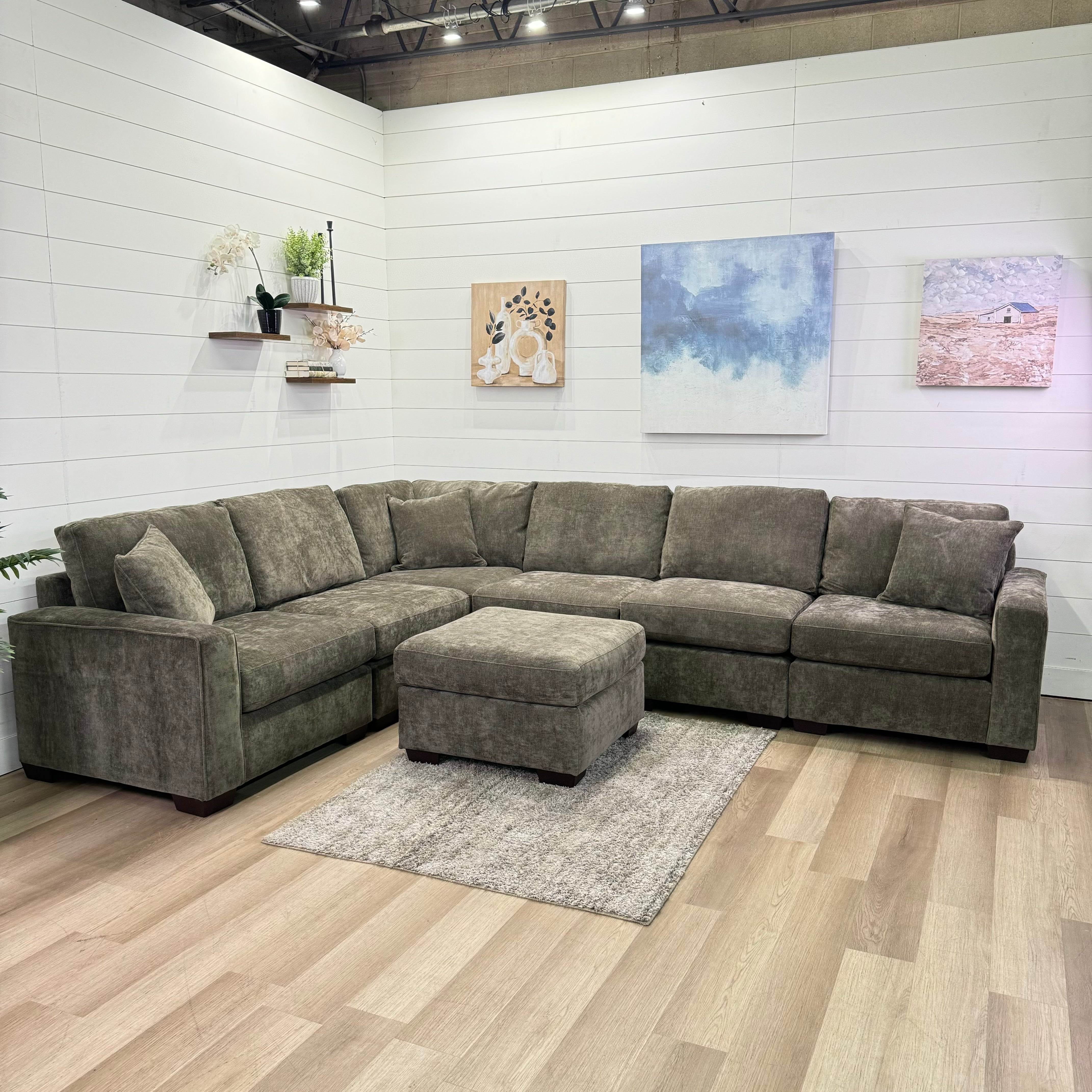 Haven Modular Mocha 7 Piece Sectional Sofa