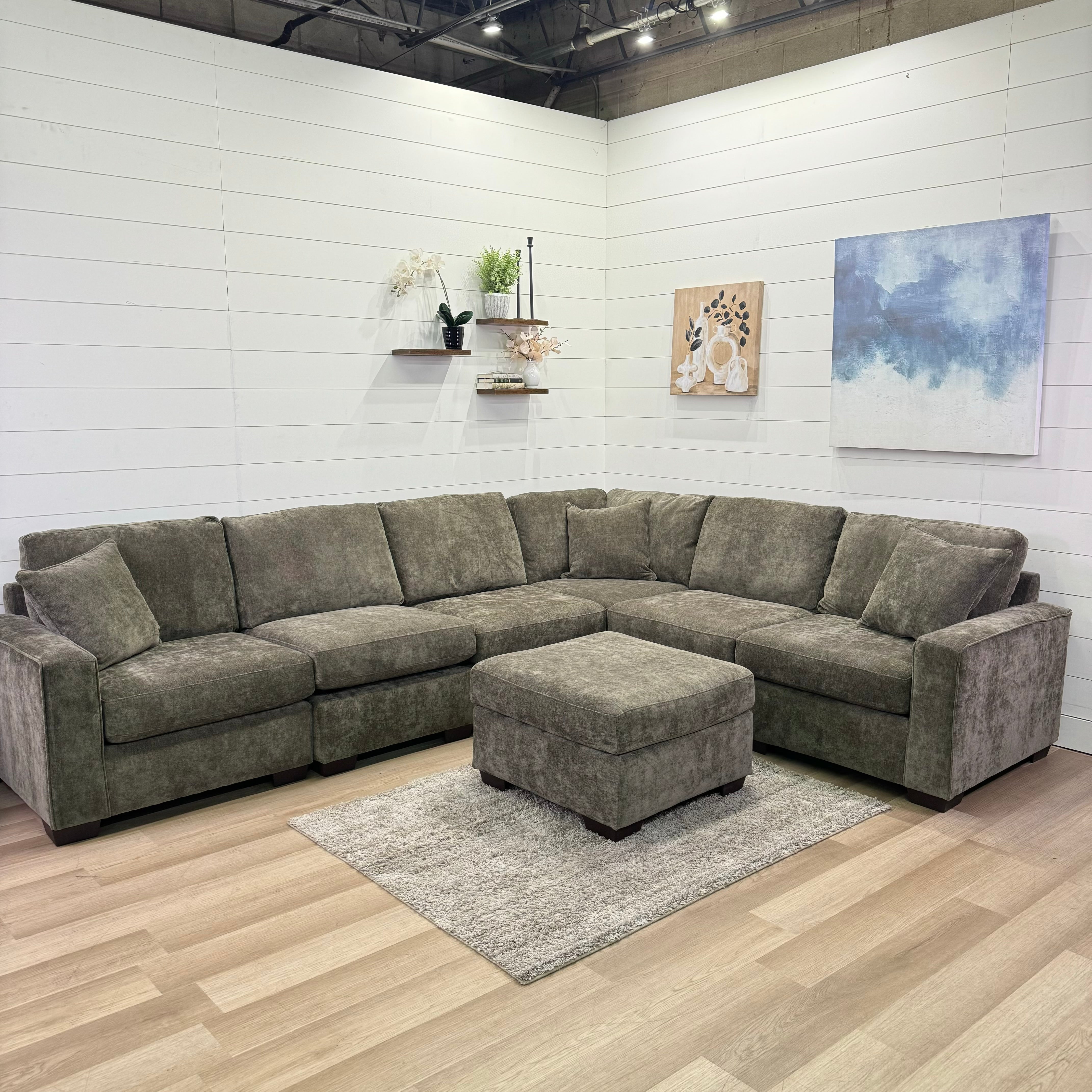 Haven Modular Mocha 7 Piece Sectional Sofa