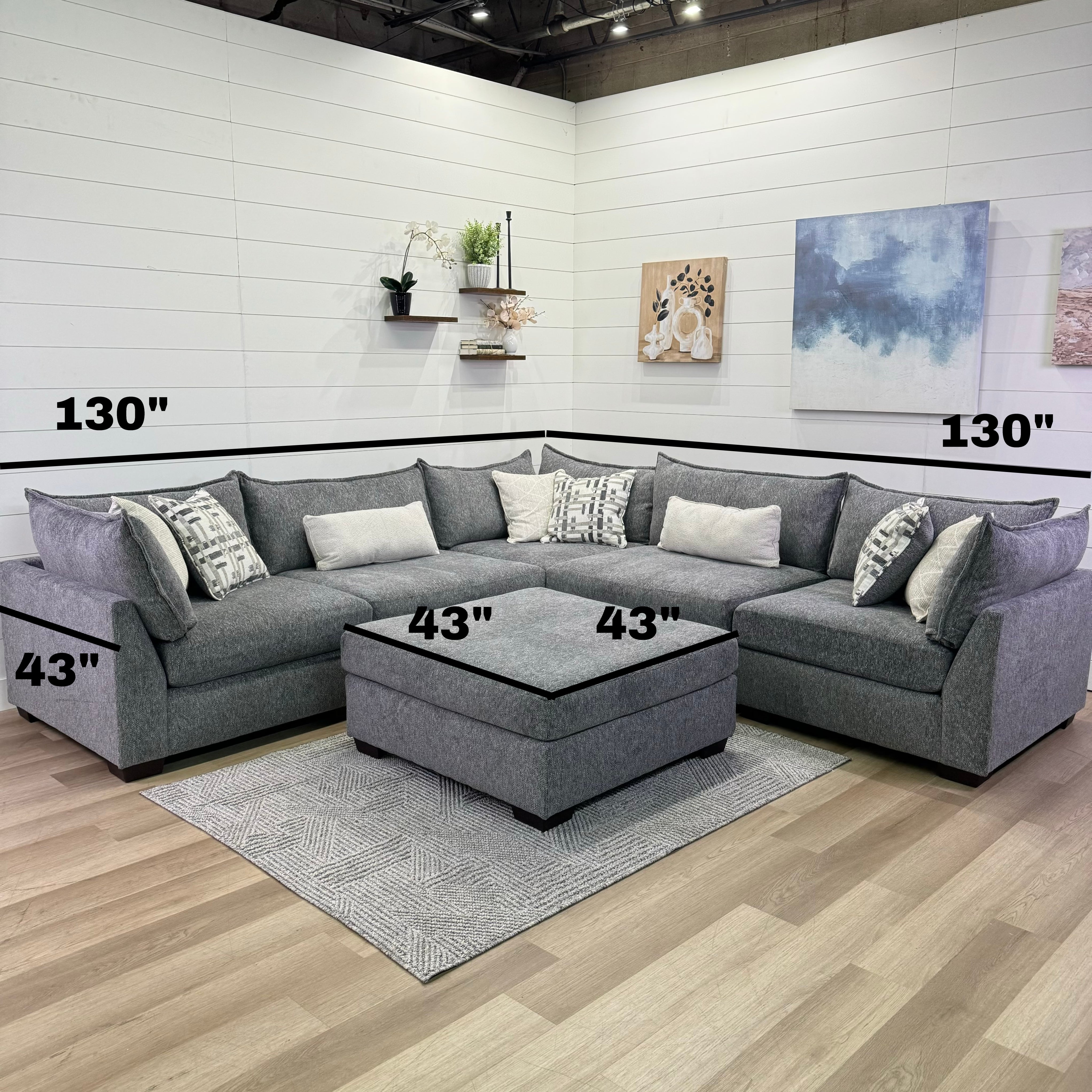 Lounge Modular 6 Piece Sectional Sofa