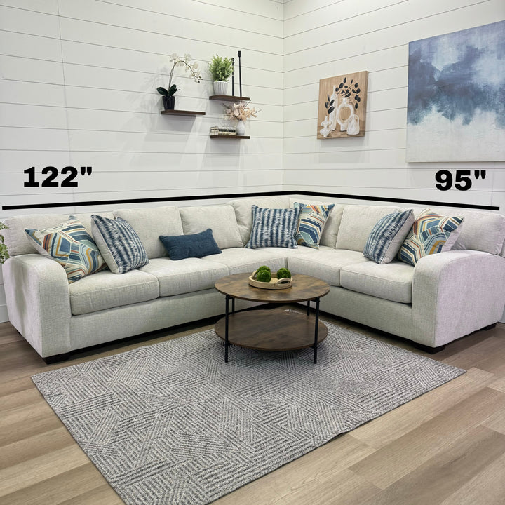 🔥 BF SPECIAL - Bayview Cream L Shaped Sectional Sofa