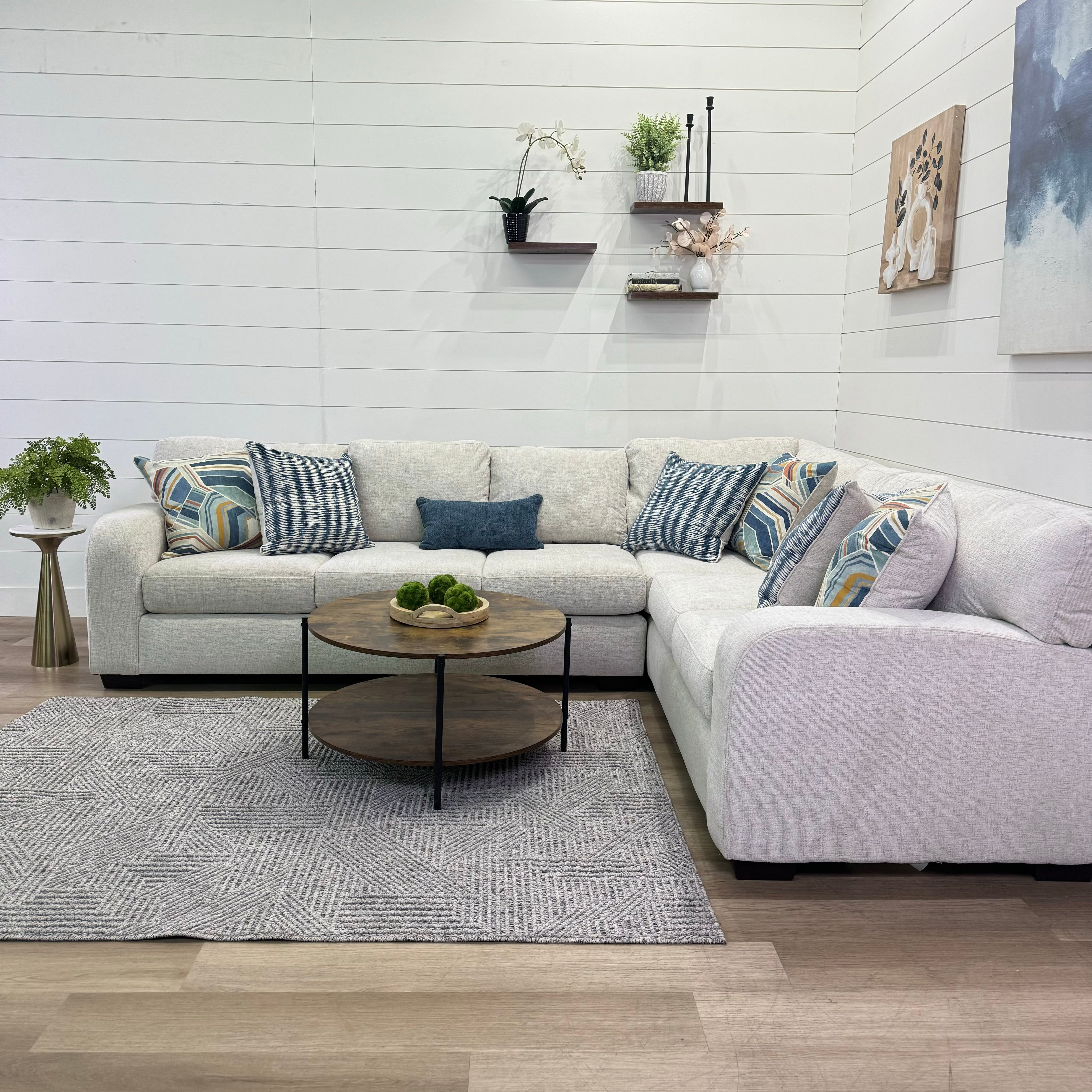 🔥 BF SPECIAL - Bayview Cream L Shaped Sectional Sofa
