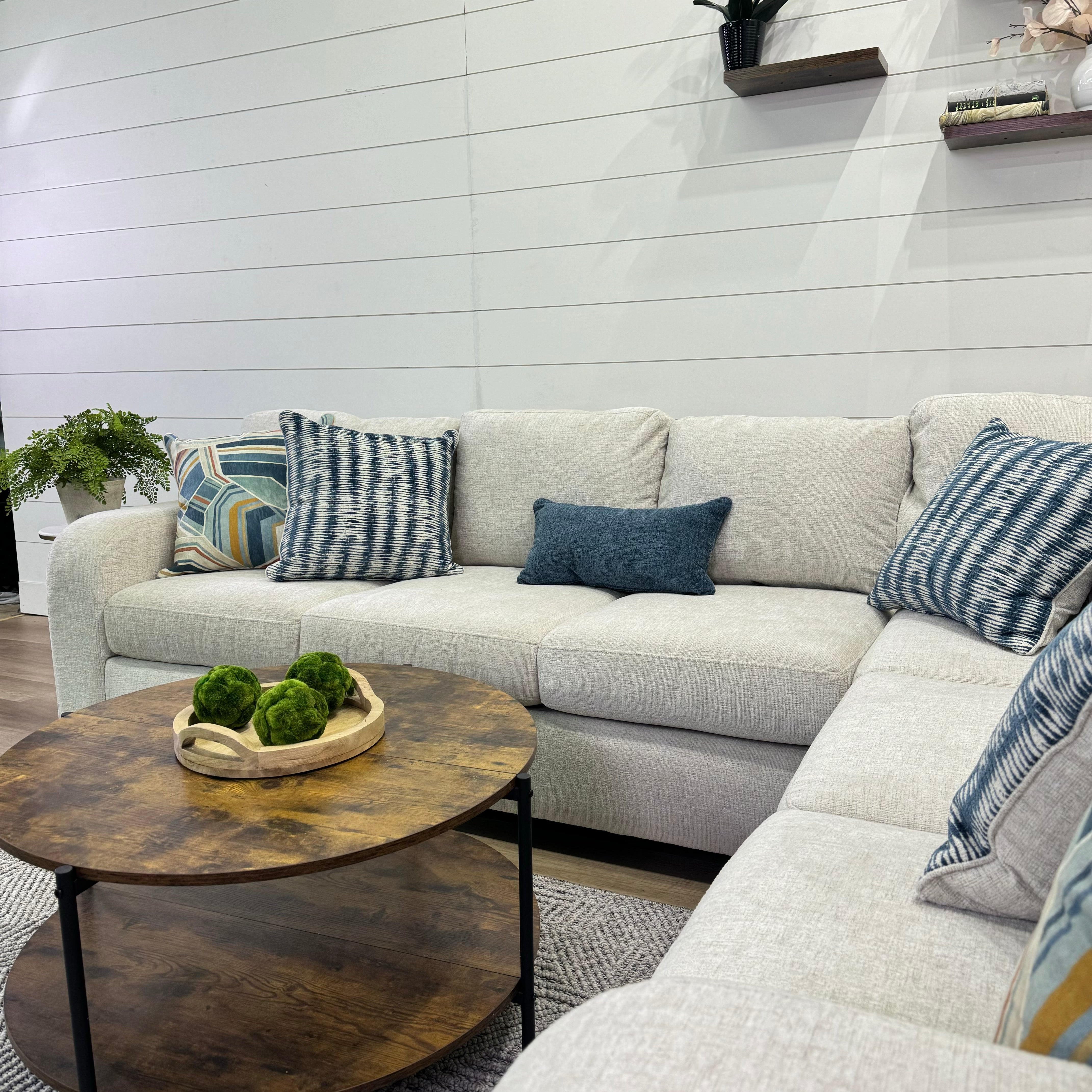 🔥 BF SPECIAL - Bayview Cream L Shaped Sectional Sofa