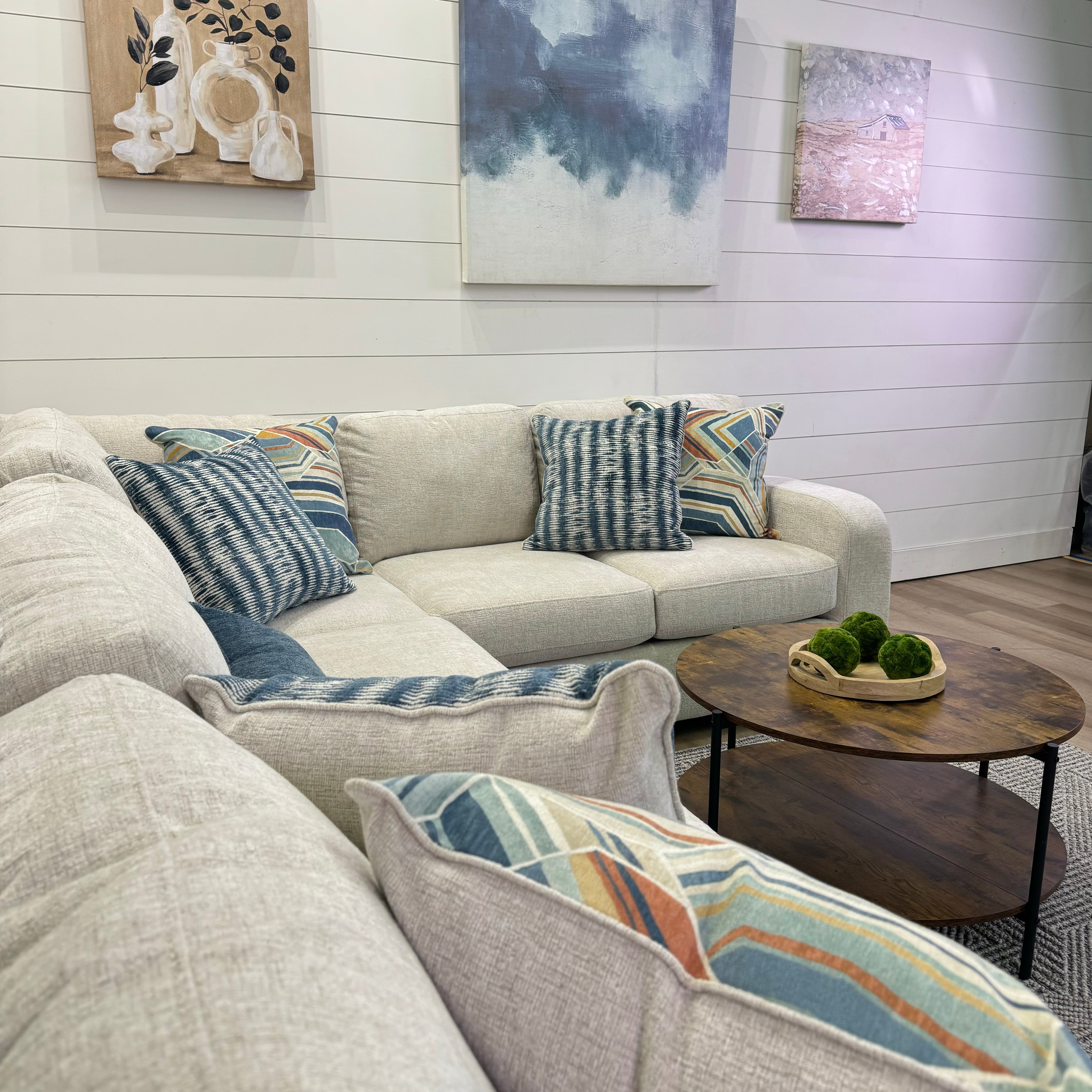 🔥 BF SPECIAL - Bayview Cream L Shaped Sectional Sofa