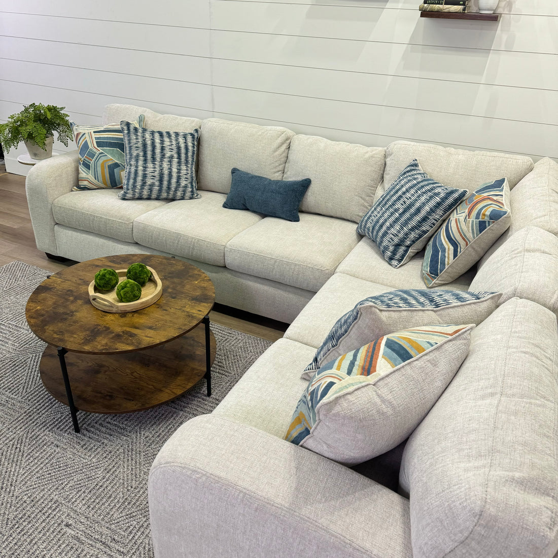 🔥 BF SPECIAL - Bayview Cream L Shaped Sectional Sofa