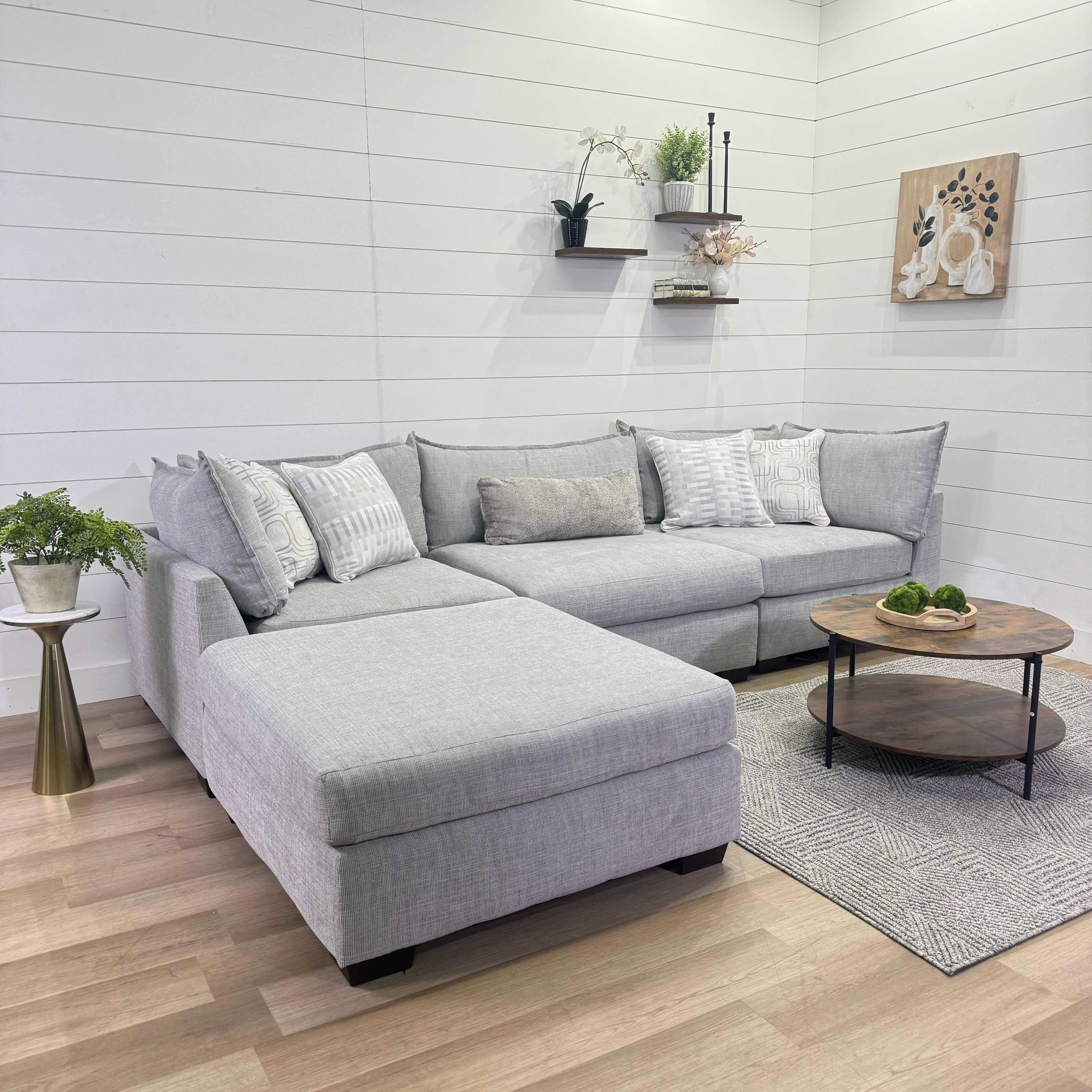 The Lounge Modular 4 Piece Sectional In Beige