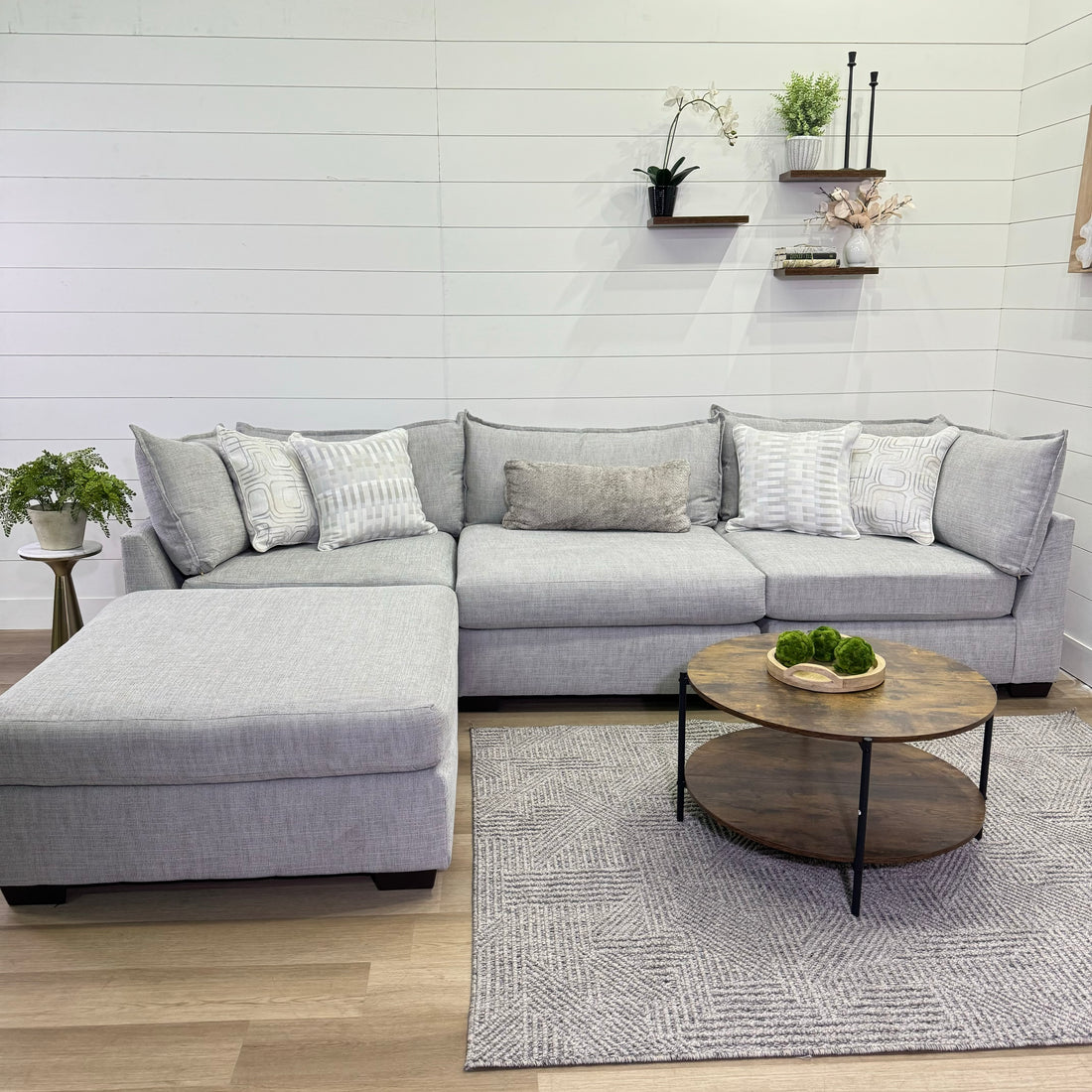 The Lounge Modular 4 Piece Sectional In Beige