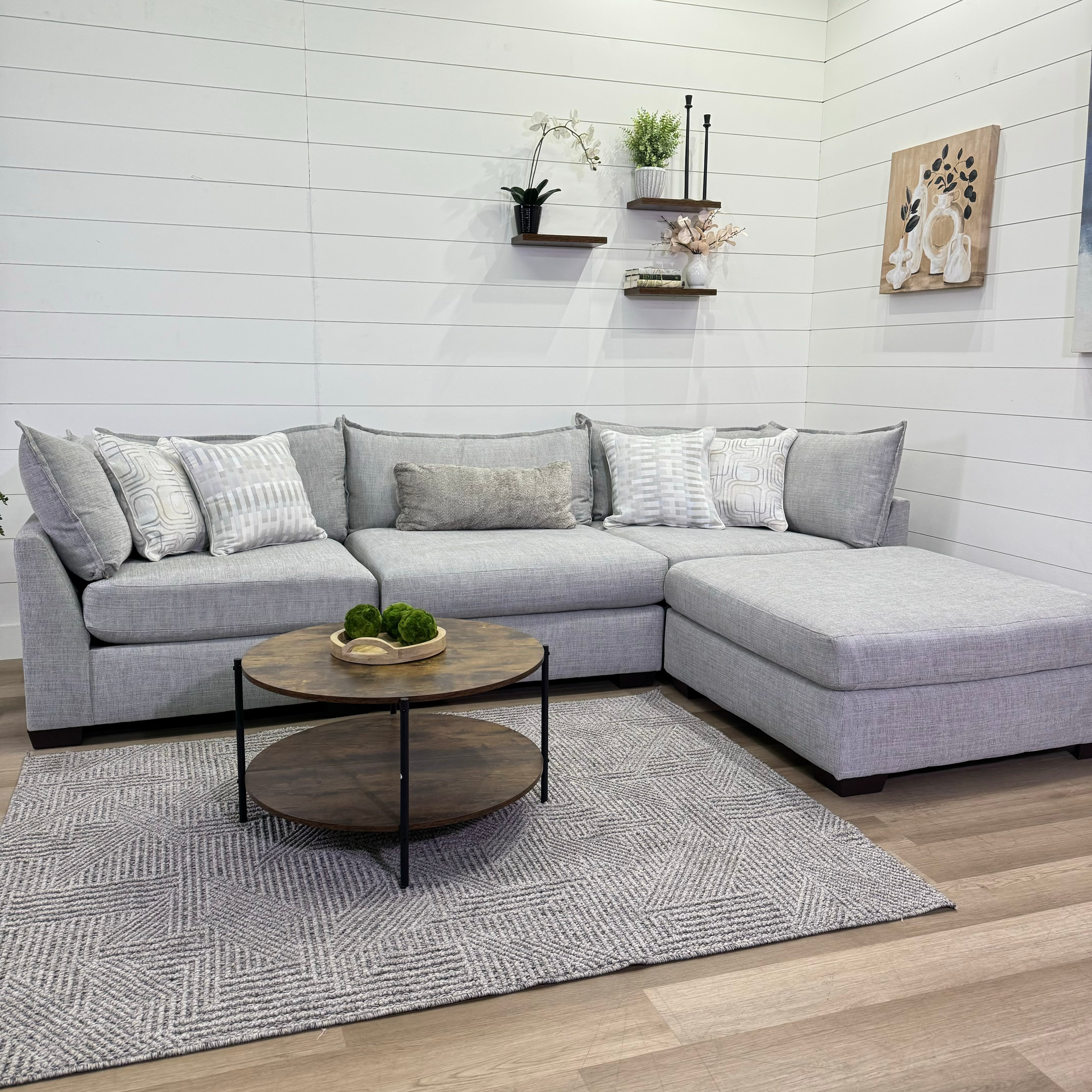 The Lounge Modular 4 Piece Sectional In Beige